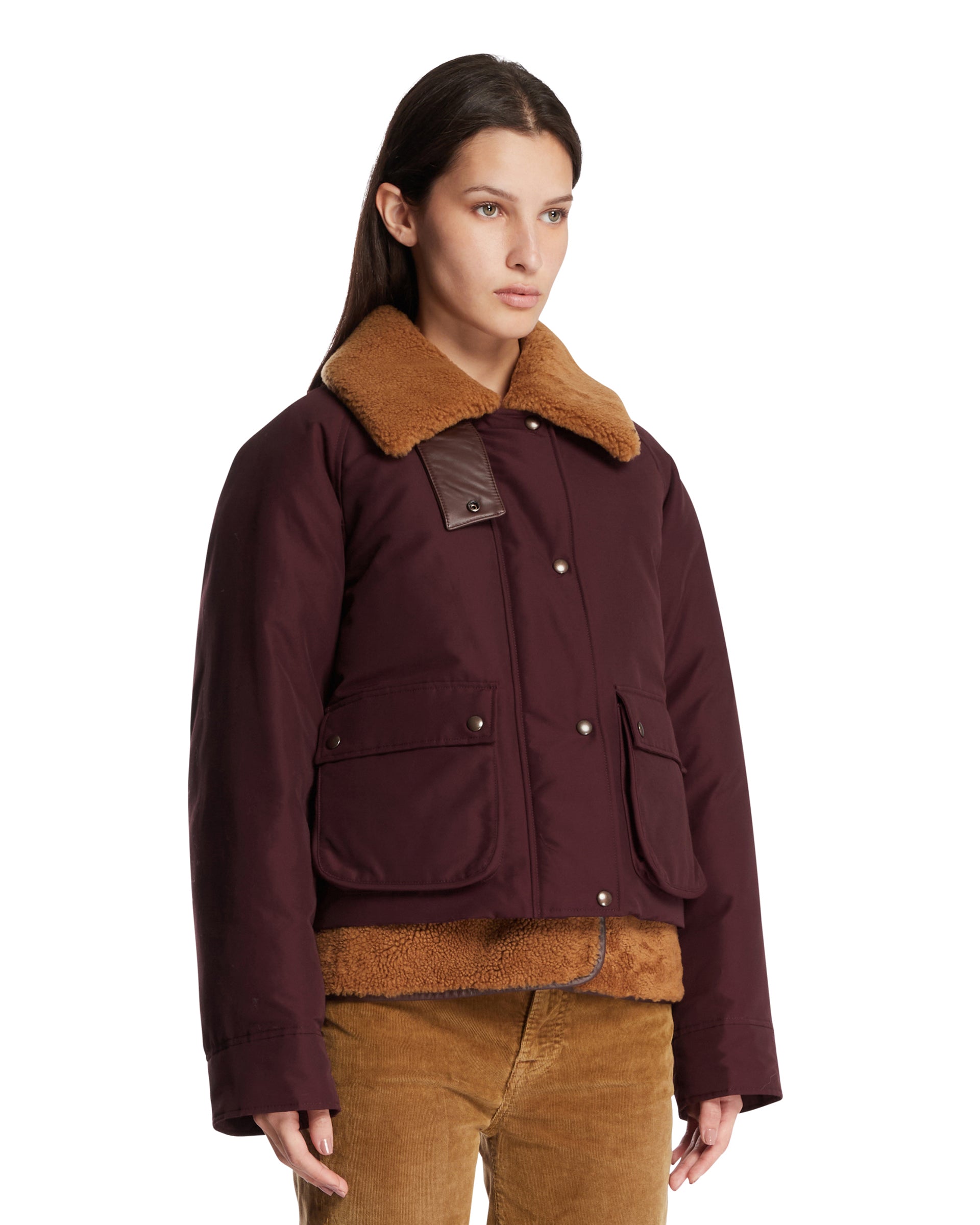 Burgundy Puffer Jacket Loewe – Гарантія оригінальності – вид ззаду