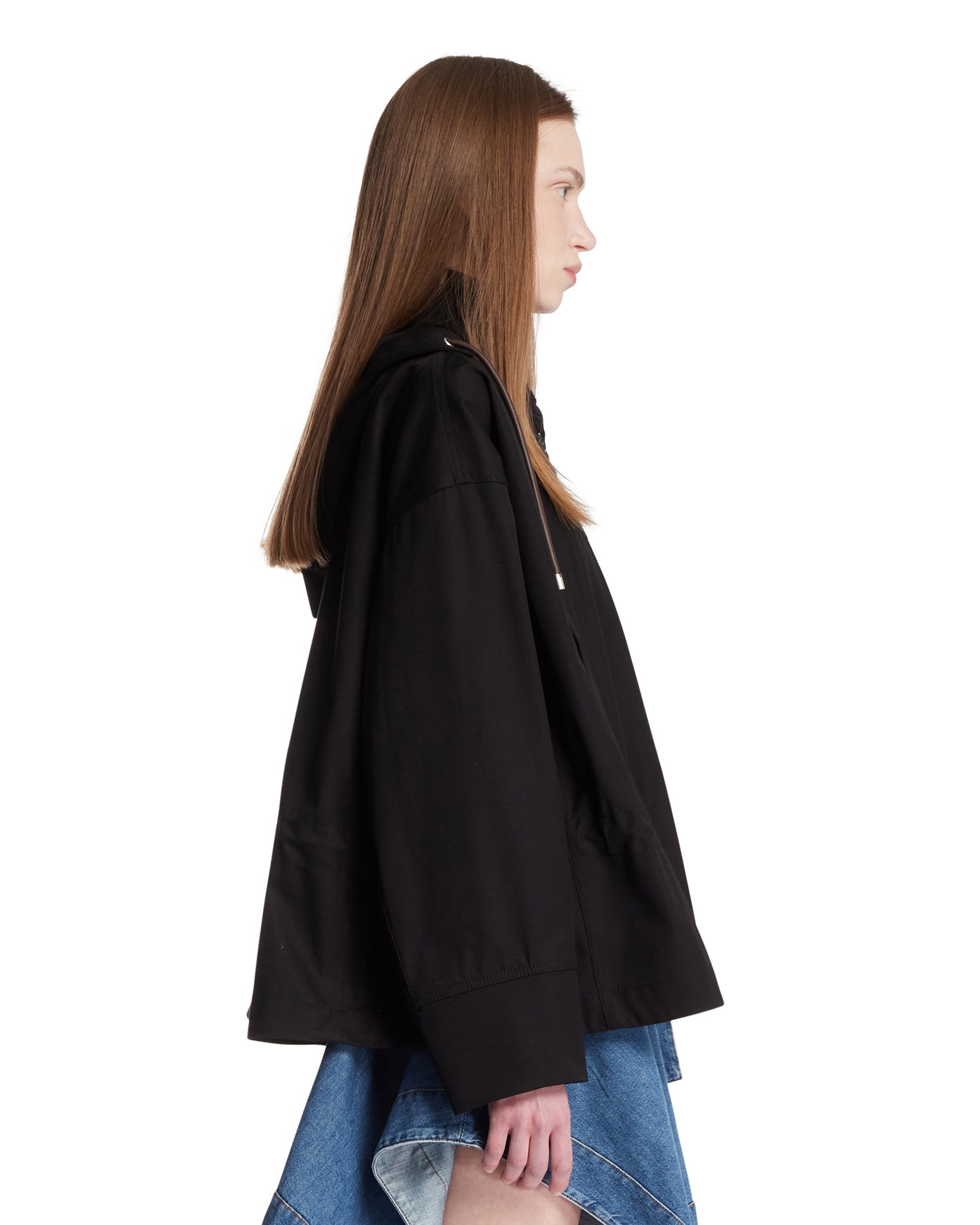 Black Cotton And Silk Hooded Jacket Loewe – Гарантія оригінальності – збільшений вид
