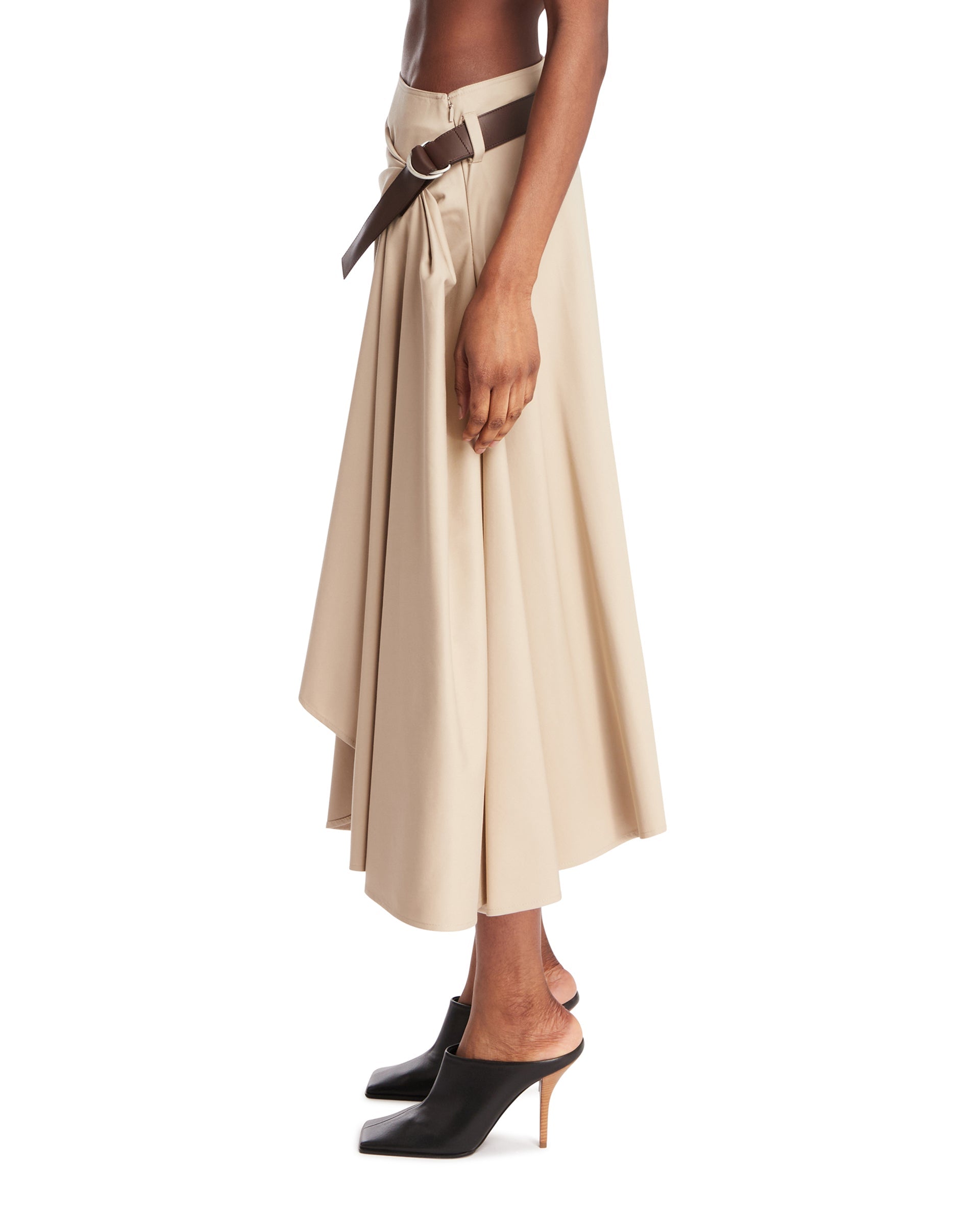 Оригінальна Beige Asymmetric Belted Skirt Loewe – збільшений вид
