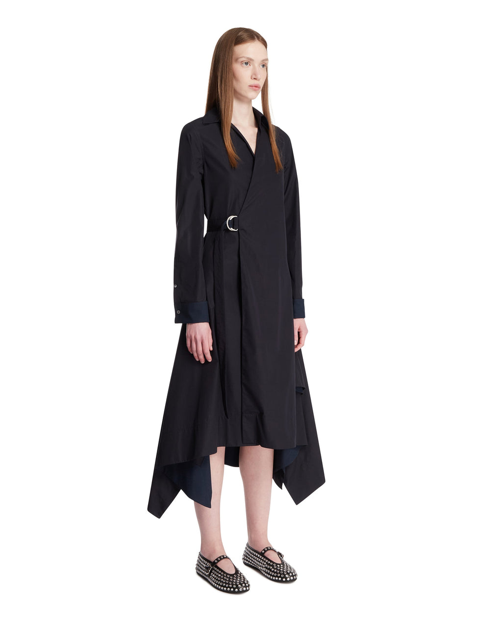 Blue Draped Cotton Dress Loewe оригінал – Купити в Україні – вид ззаду