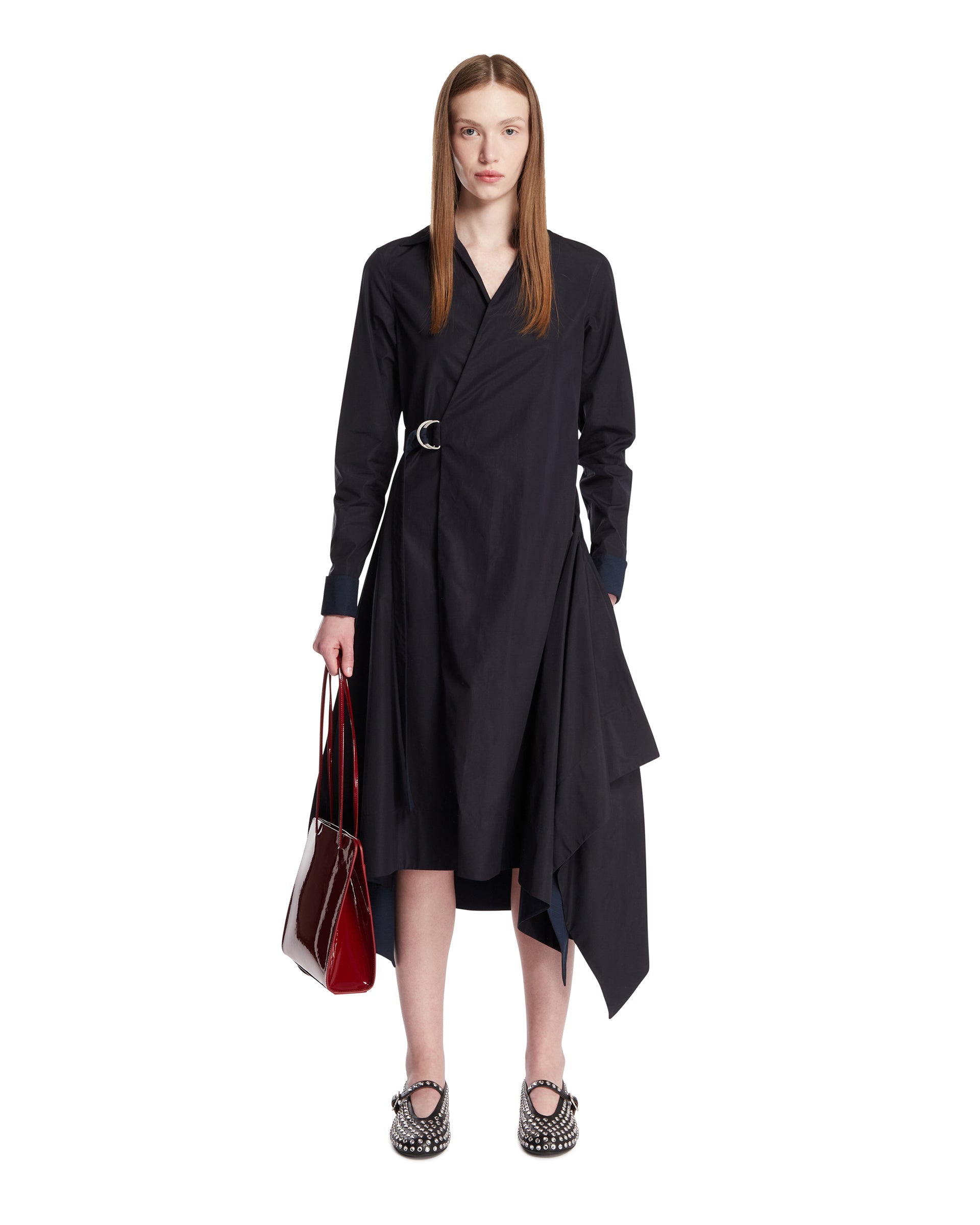 Blue Draped Cotton Dress Loewe оригінал – Купити в Україні – детальний вид