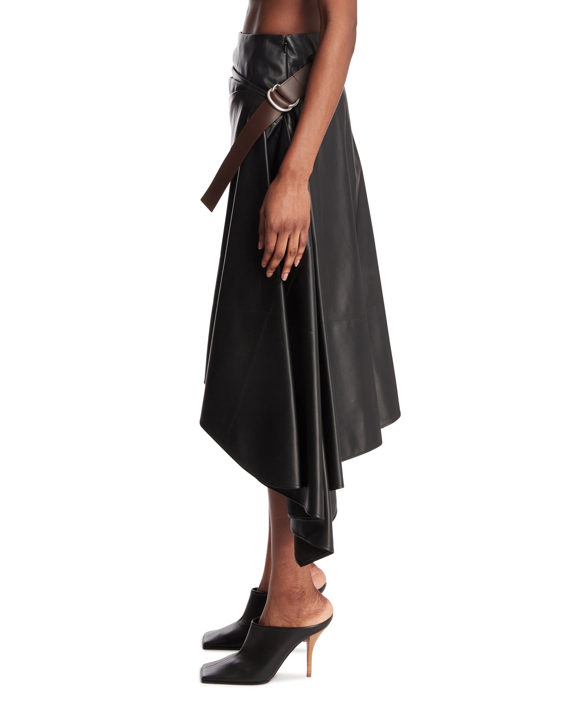 Black Asymmetric Belted Skirt Loewe оригінал – Купити в Україні – збільшений вид