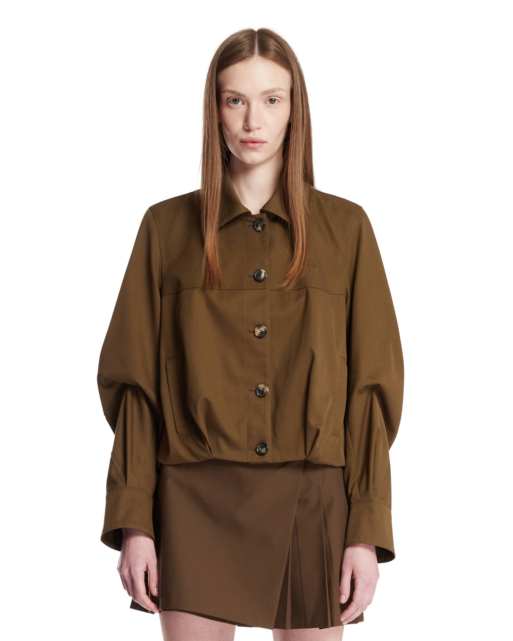 Green Cotton And Silk Jacket Loewe оригінал – Купити в Україні – боковий вид