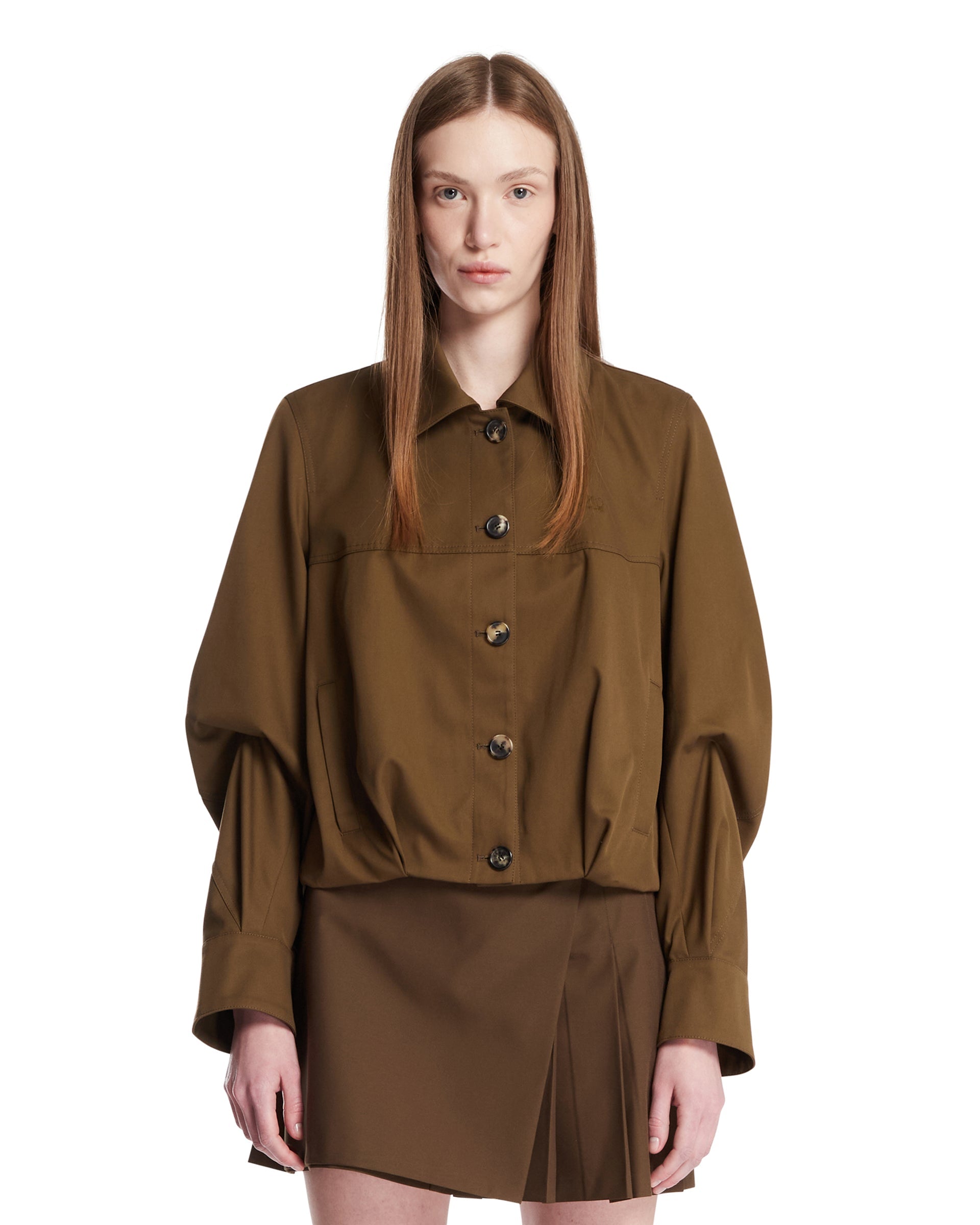 Green Cotton And Silk Jacket Loewe оригінал – Купити в Україні – боковий вид