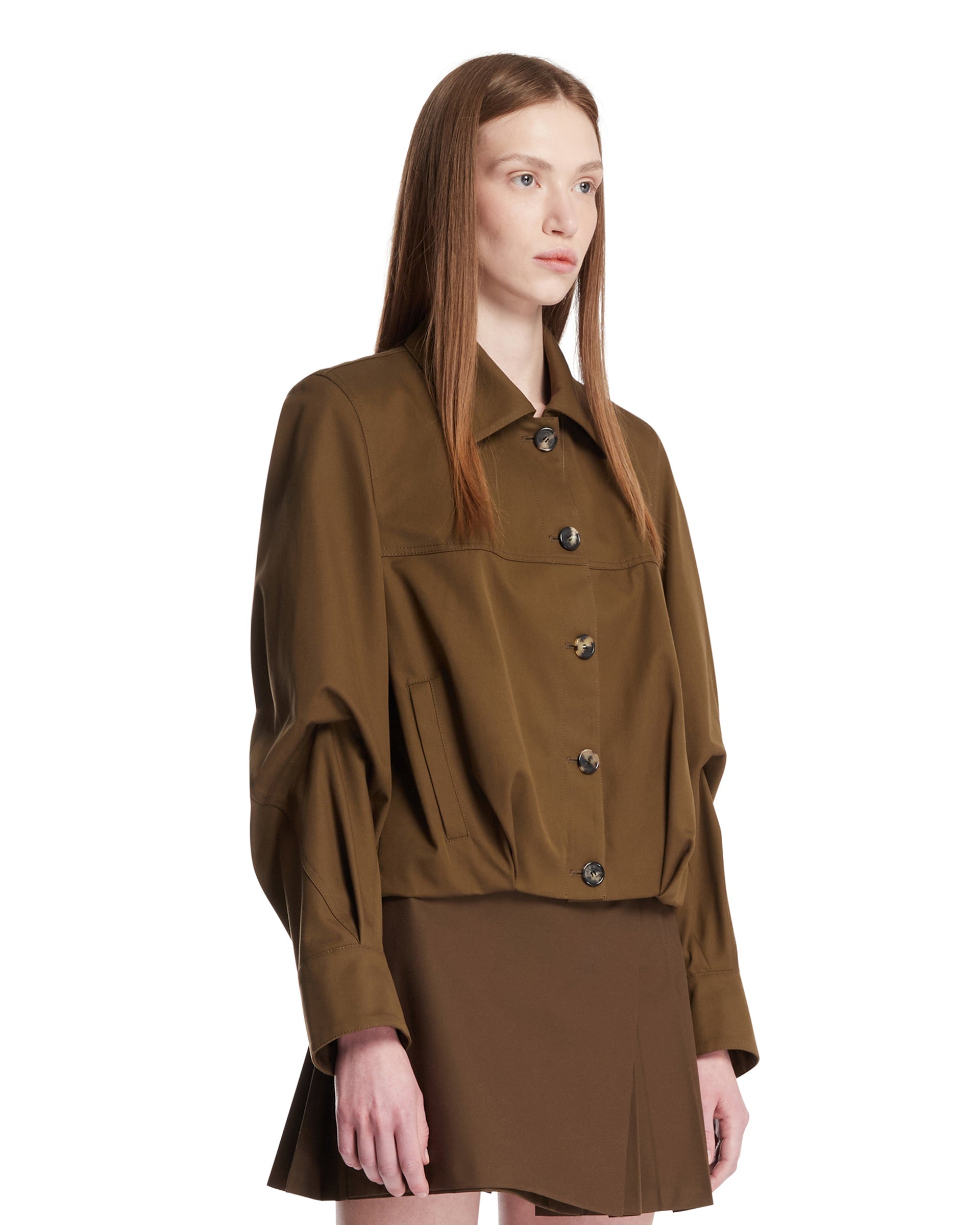 Green Cotton And Silk Jacket Loewe оригінал – Купити в Україні – вид ззаду