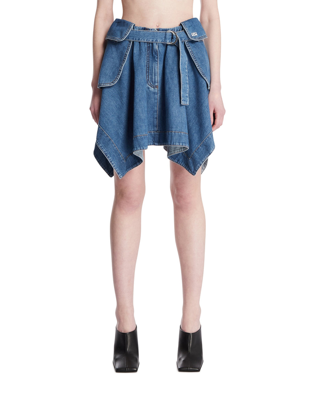 Blue Denim Cargo Mini Skirt Loewe – Гарантія оригінальності – боковий вид