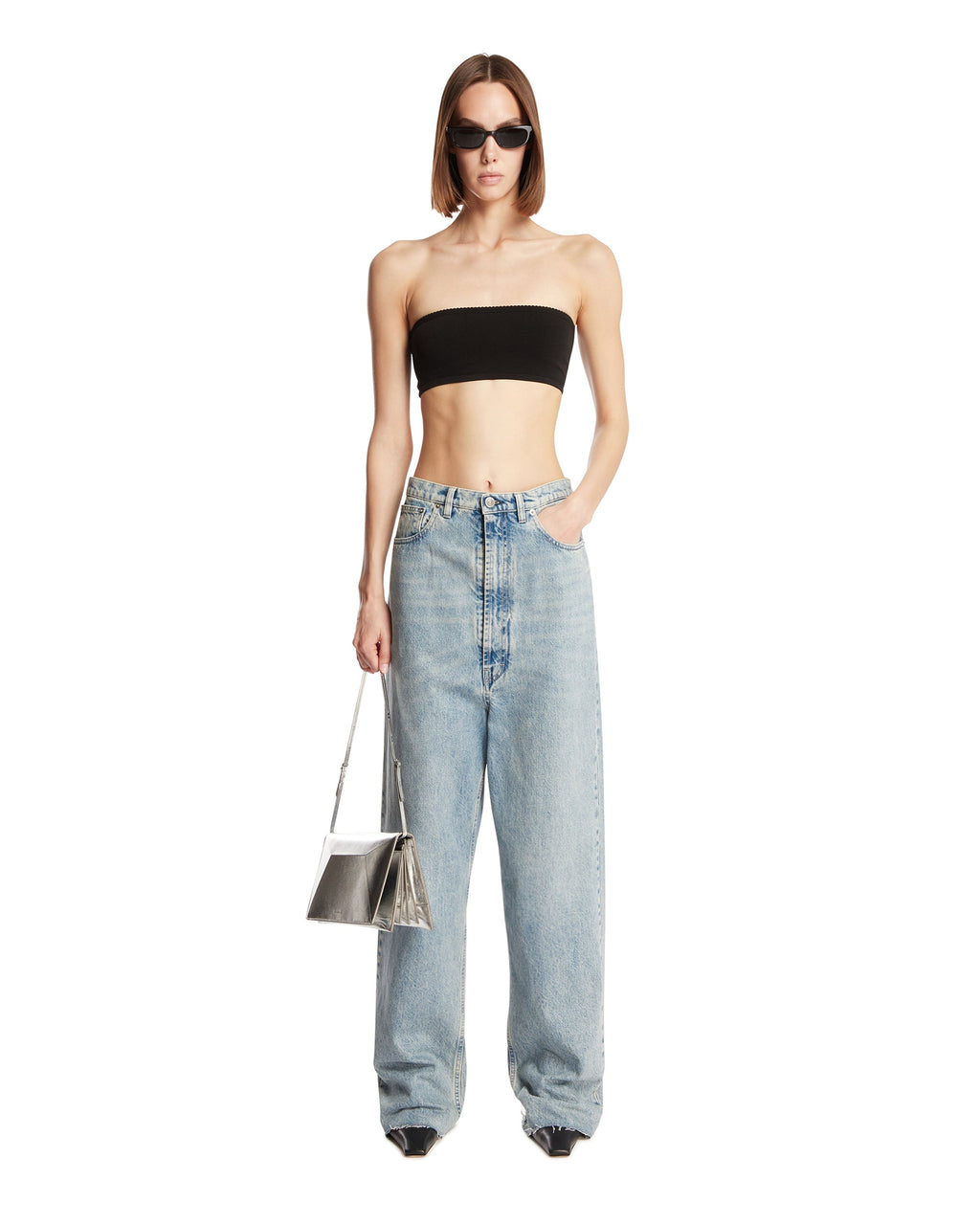 Black Strapless Bandeau Top Maison margiela – Гарантія оригінальності – детальний вид