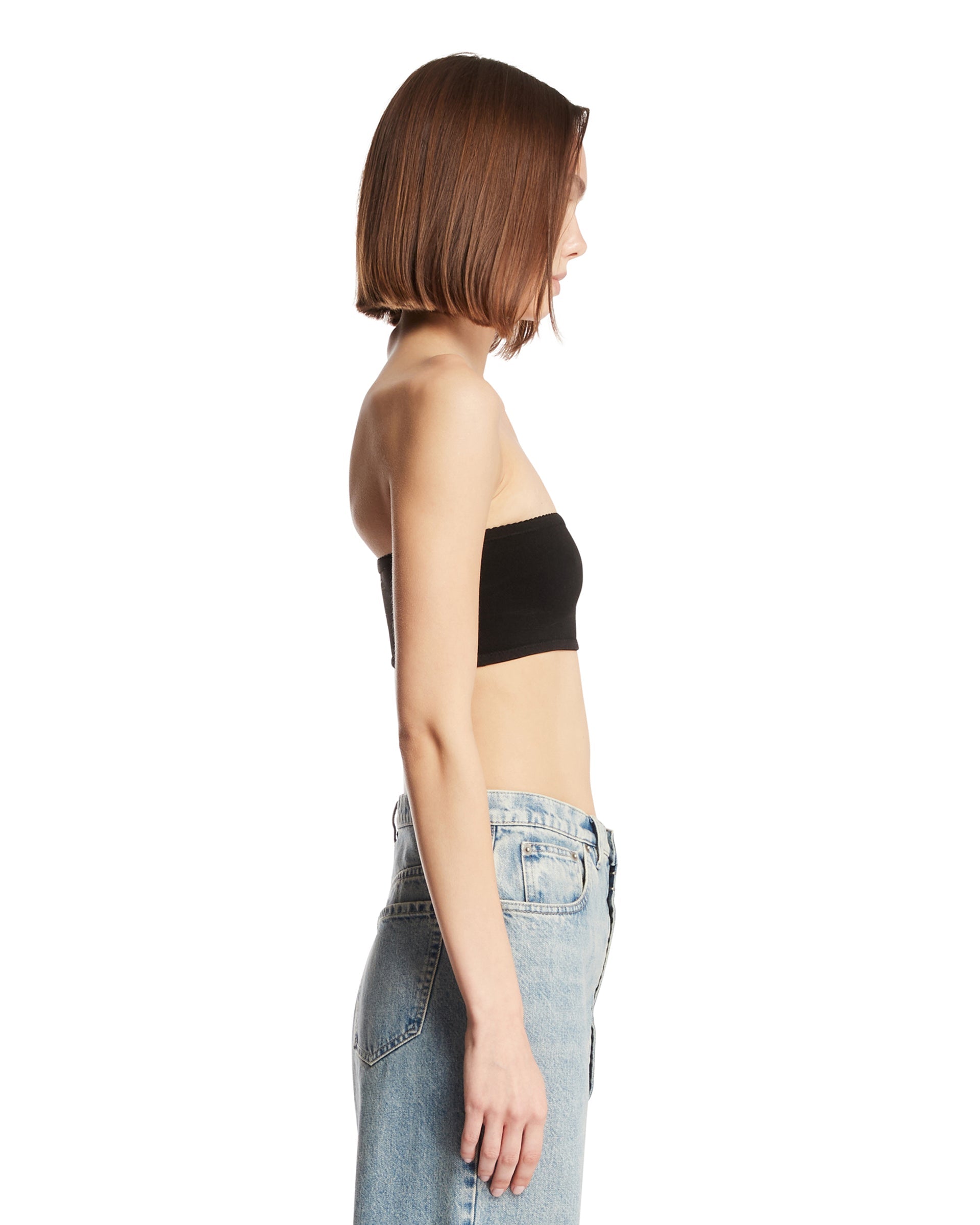 Black Strapless Bandeau Top Maison margiela – Гарантія оригінальності – збільшений вид