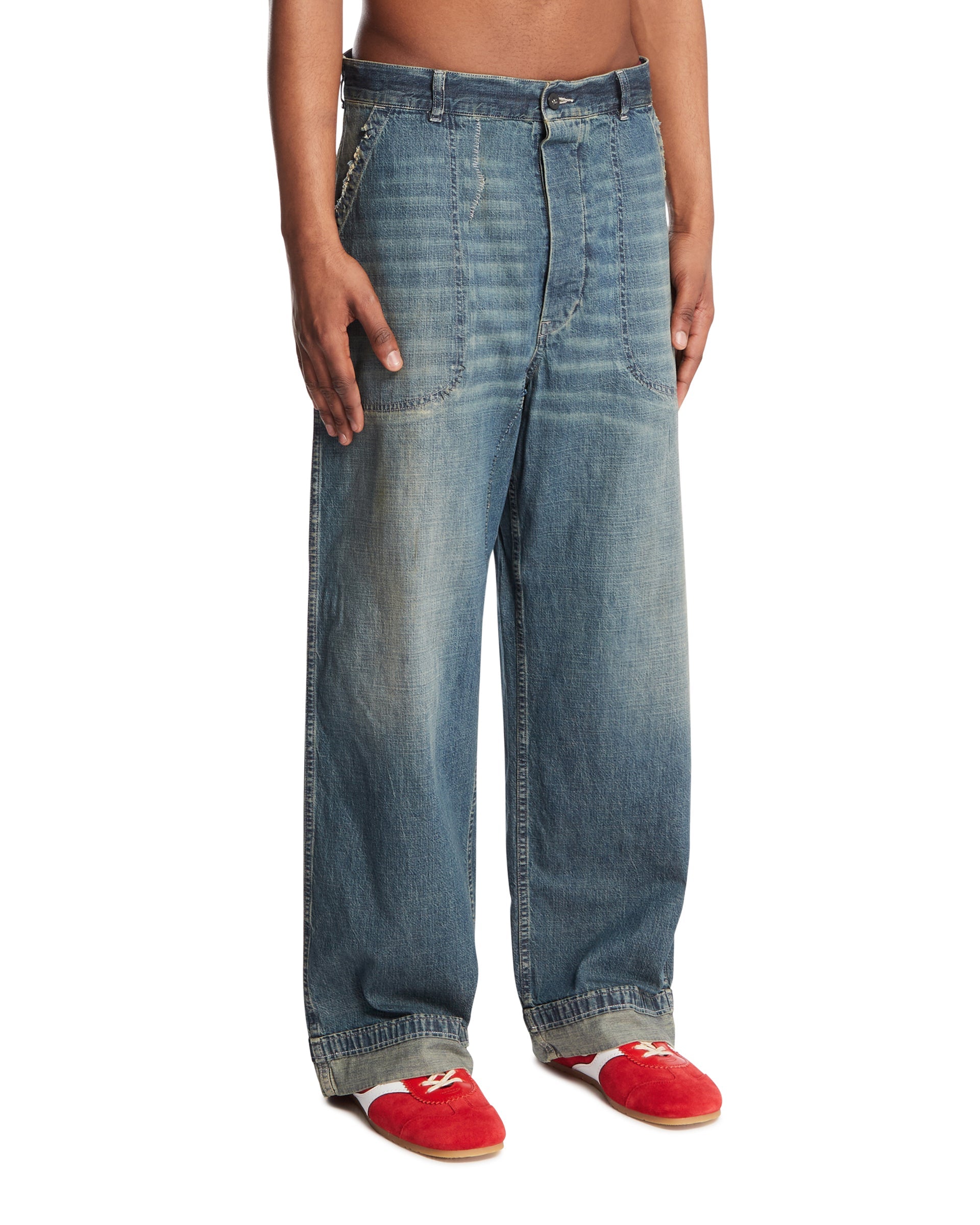 Оригінальна Blue Wide-Leg Jeans Maison margiela – вид ззаду