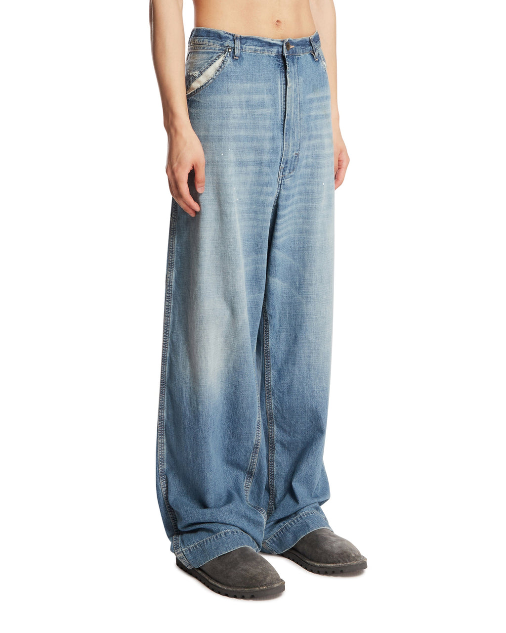 Оригінальна Blue Wide-Leg Jeans Maison margiela – вид ззаду