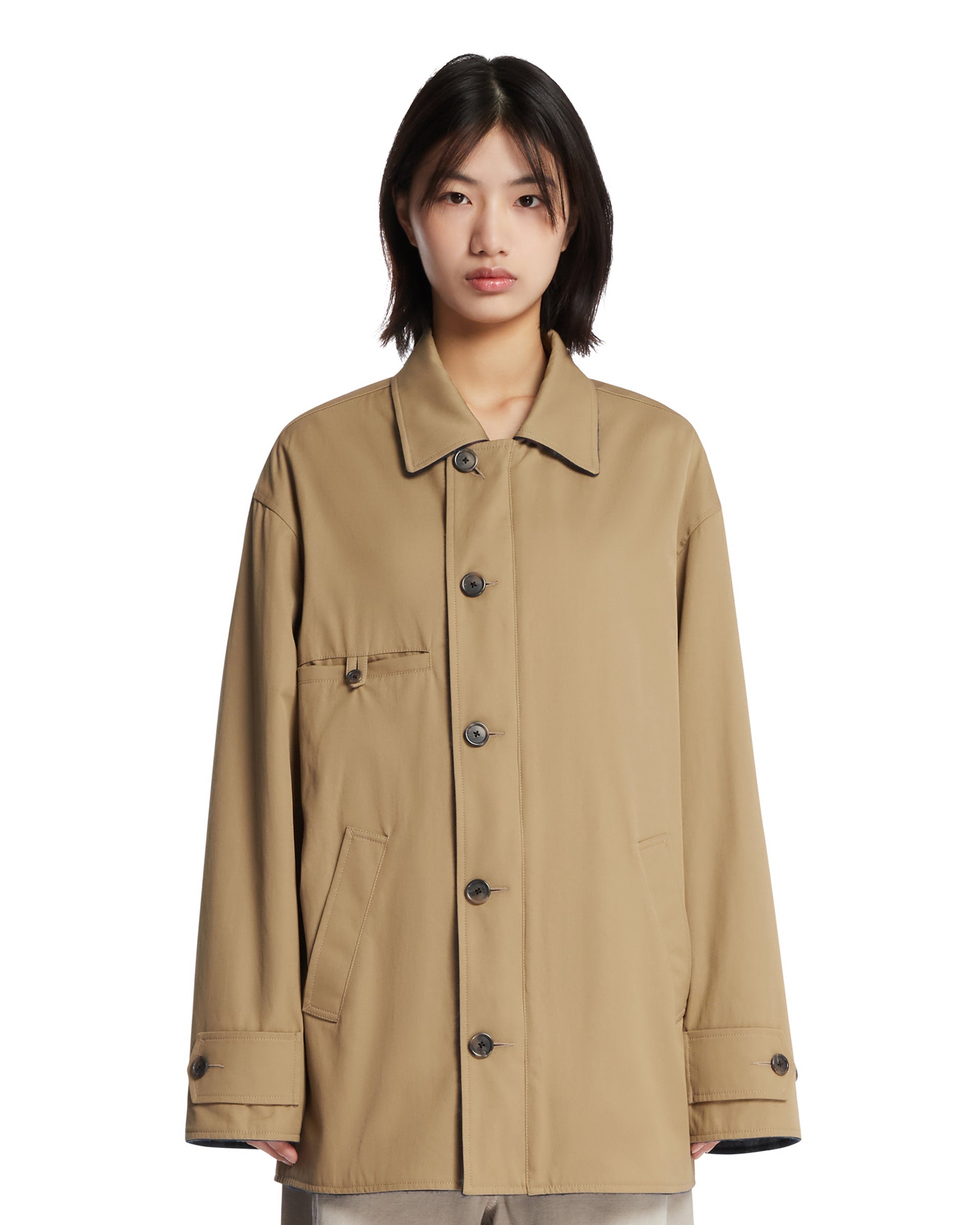 Оригінальна Beige Reversible Peacoat Maison margiela – боковий вид