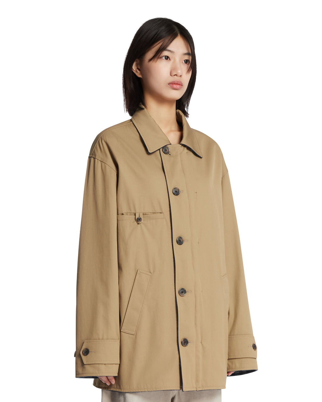Оригінальна Beige Reversible Peacoat Maison margiela – вид ззаду