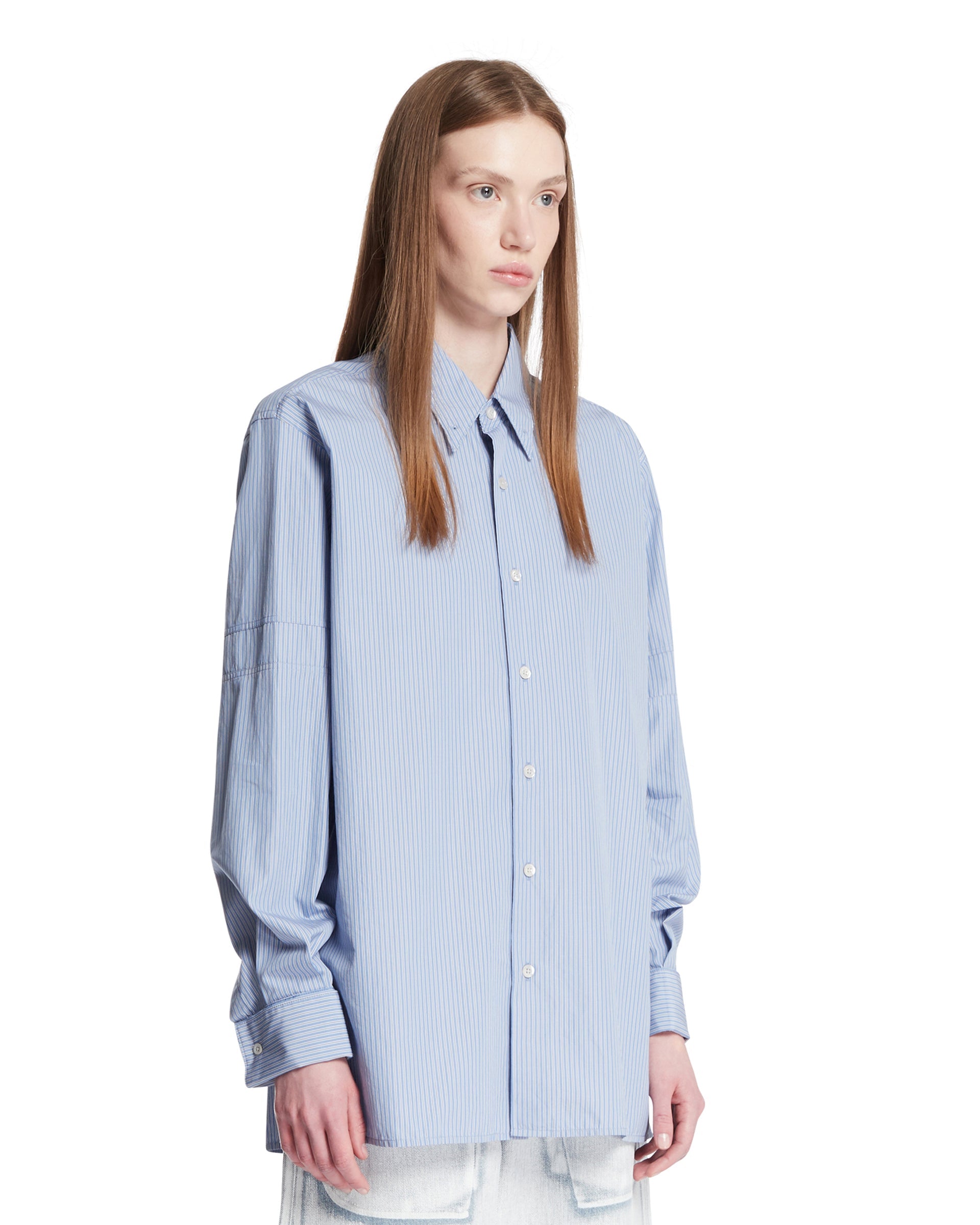 Blue Striped Cotton Shirt Maison margiela оригінал – Купити в Україні – вид ззаду