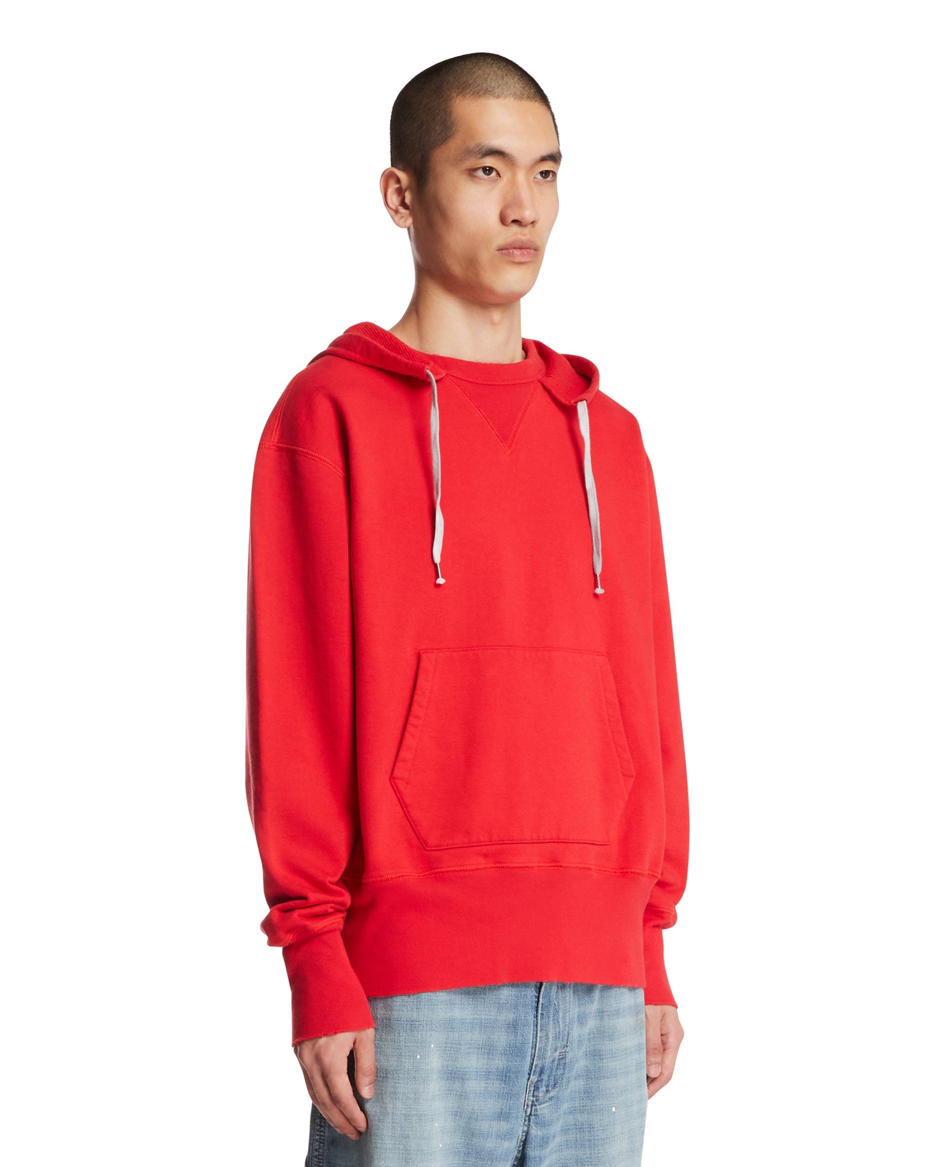 Оригінальна Red Cotton Hoodie Maison margiela – вид ззаду