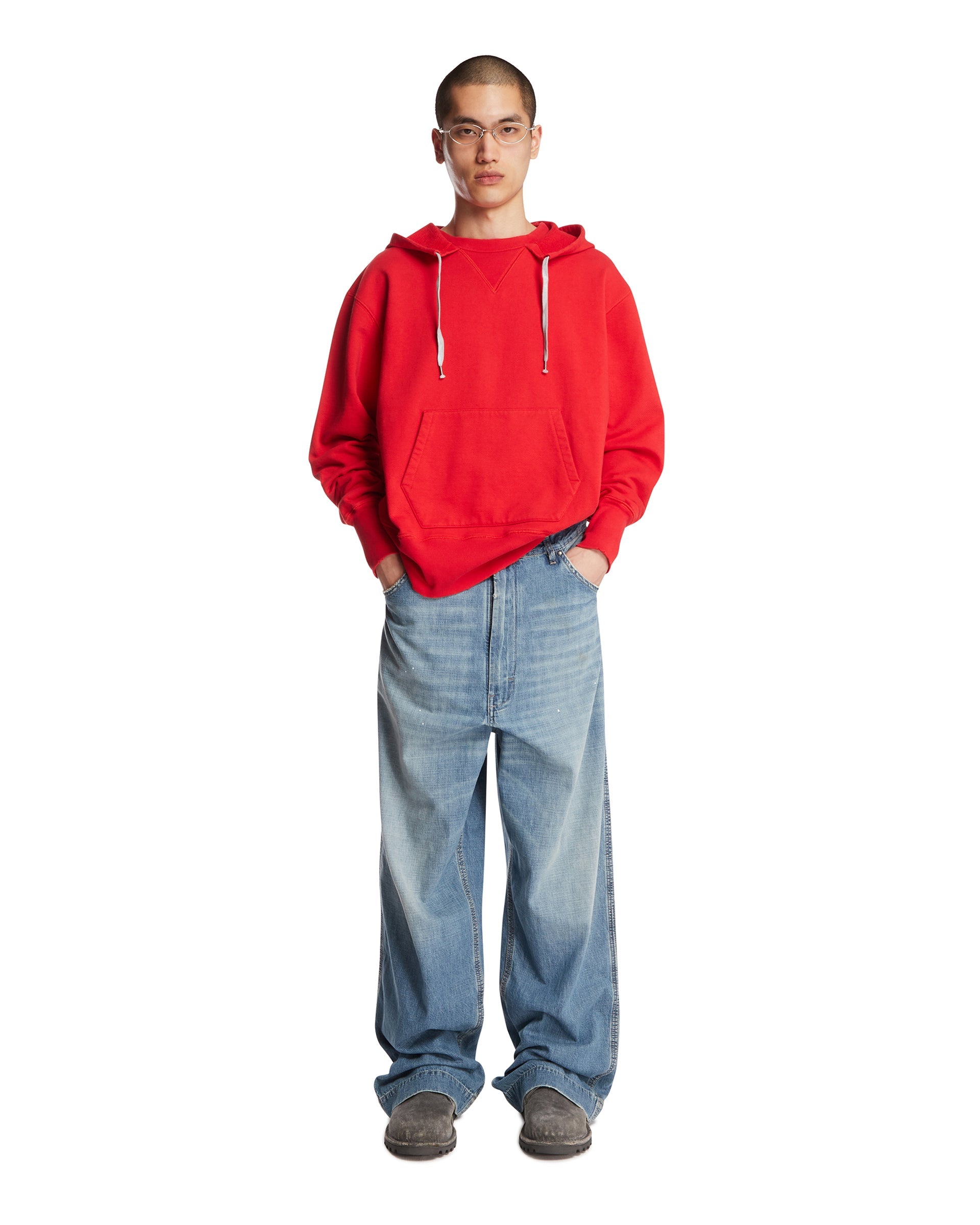 Оригінальна Red Cotton Hoodie Maison margiela – детальний вид