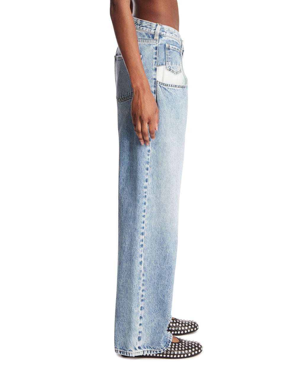 Blue Straight-Leg Jeans With Contrasting Pockets Maison margiela – Гарантія оригінальності – збільшений вид