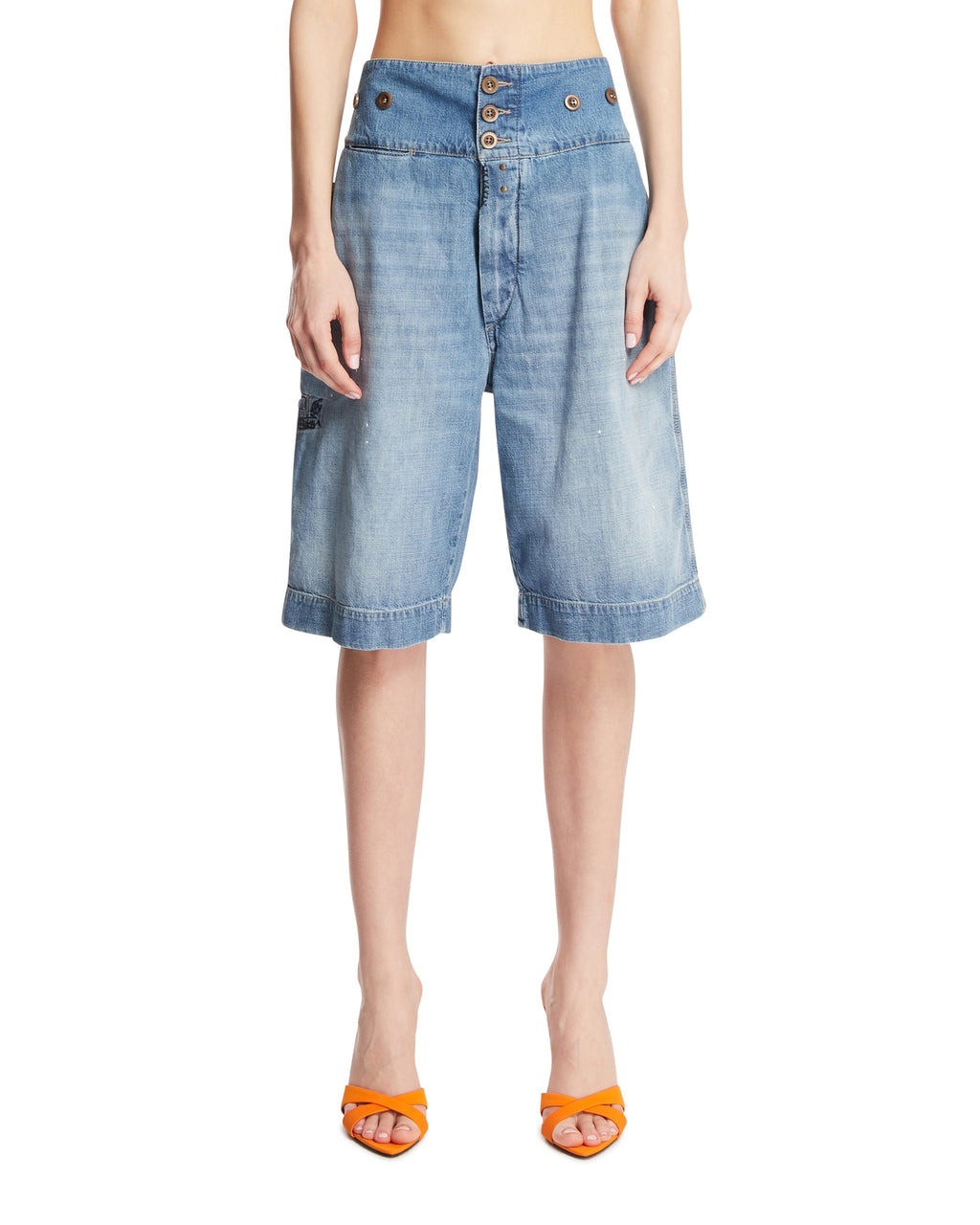 Blue Denim Shorts Maison margiela – Гарантія оригінальності – боковий вид