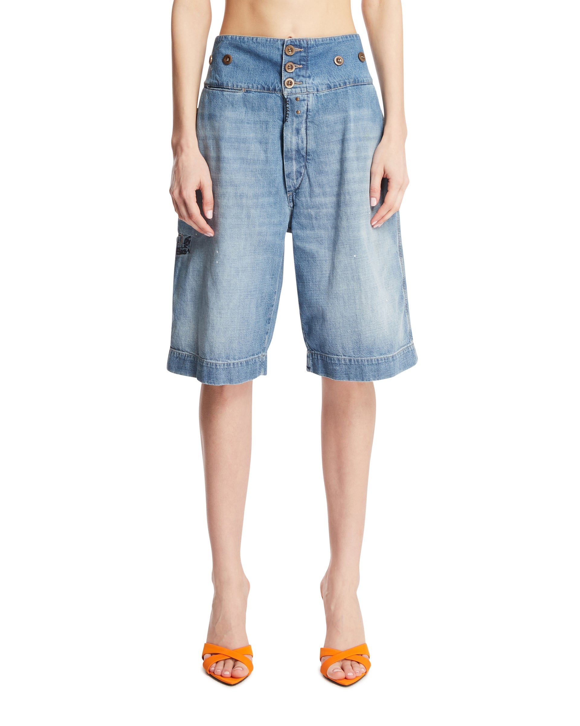 Blue Denim Shorts Maison margiela – Гарантія оригінальності – боковий вид