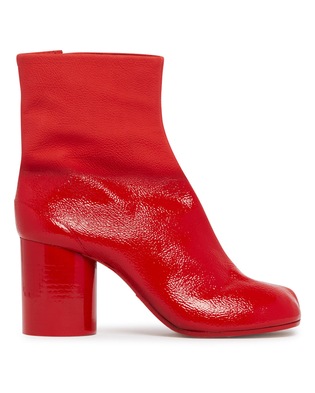 Red Leather Tabi Ankle Boots Maison margiela оригінал – Купити в Україні – боковий вид