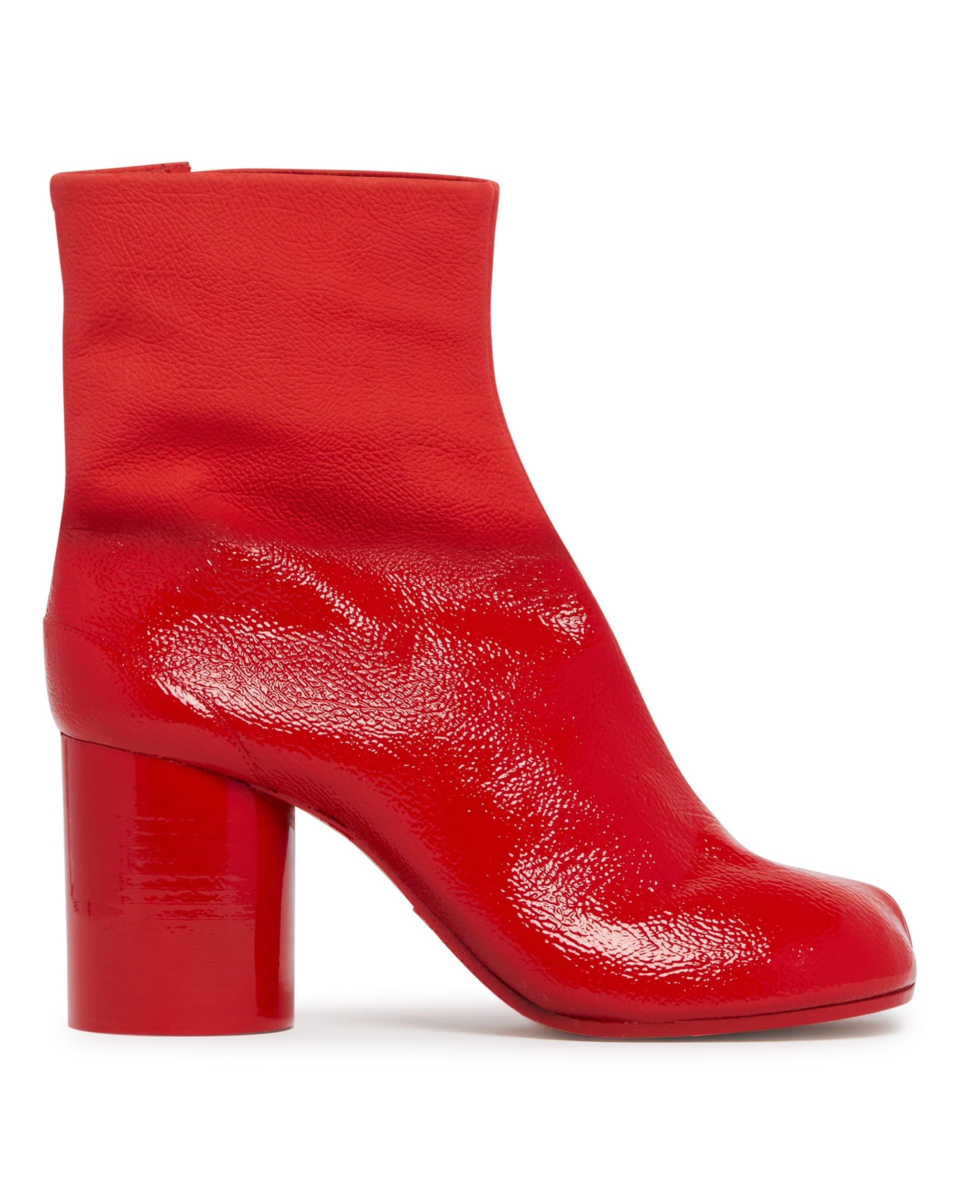 Red Leather Tabi Ankle Boots Maison margiela оригінал – Купити в Україні – вид ззаду