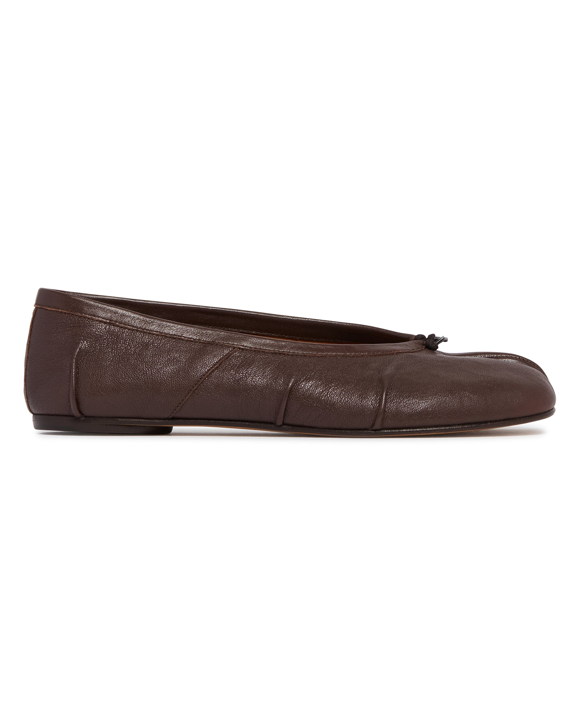 Оригінальна Brown Leather Tabi Ballet Flats Maison margiela – вид ззаду
