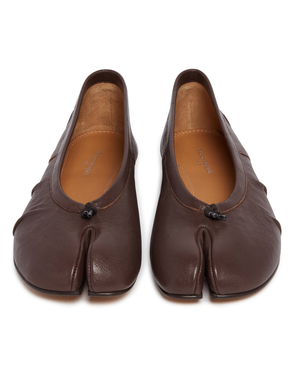 Оригінальна Brown Leather Tabi Ballet Flats Maison margiela – збільшений вид