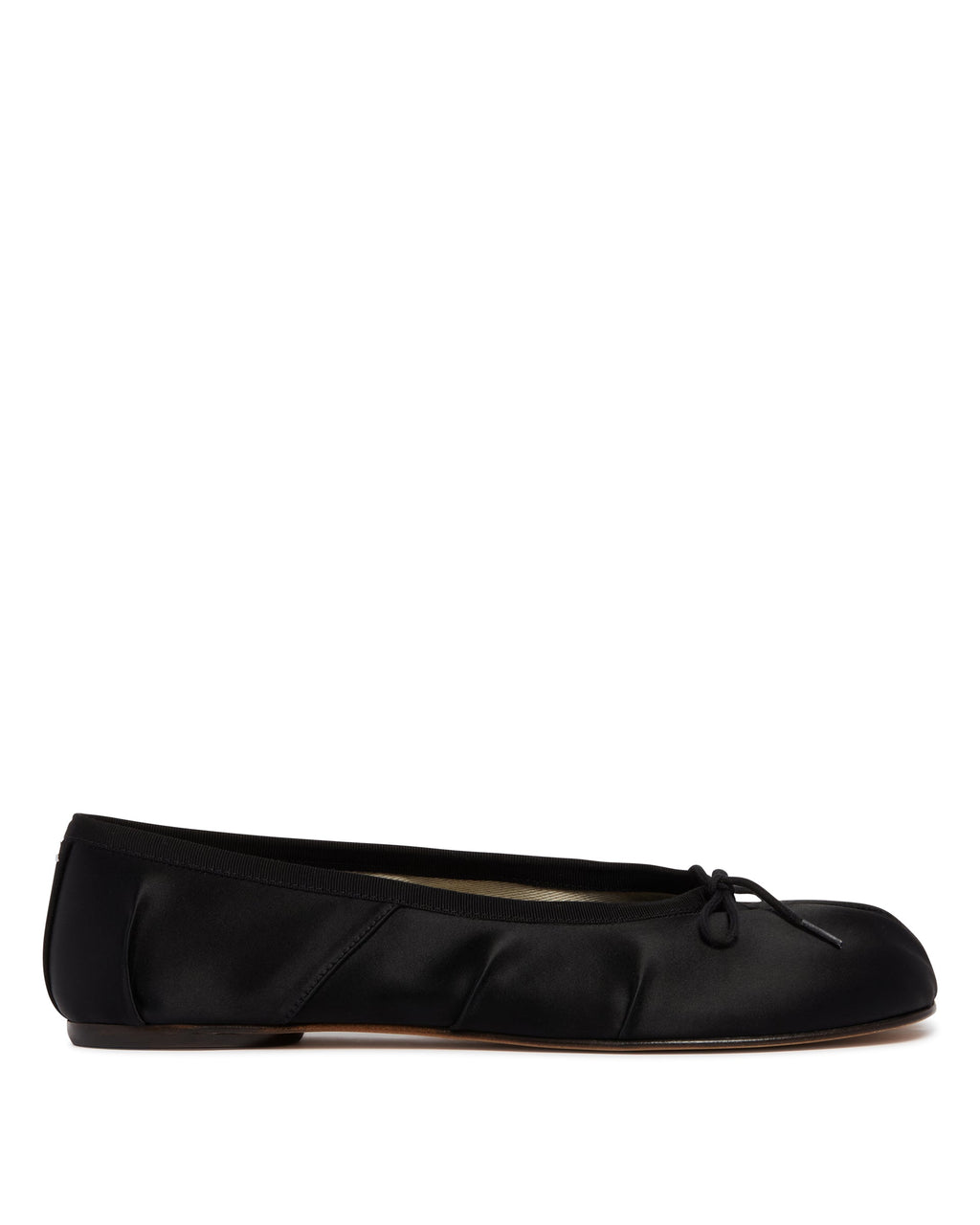 Black Tabi Satin Ballet Flats Maison margiela оригінал – Купити в Україні – боковий вид