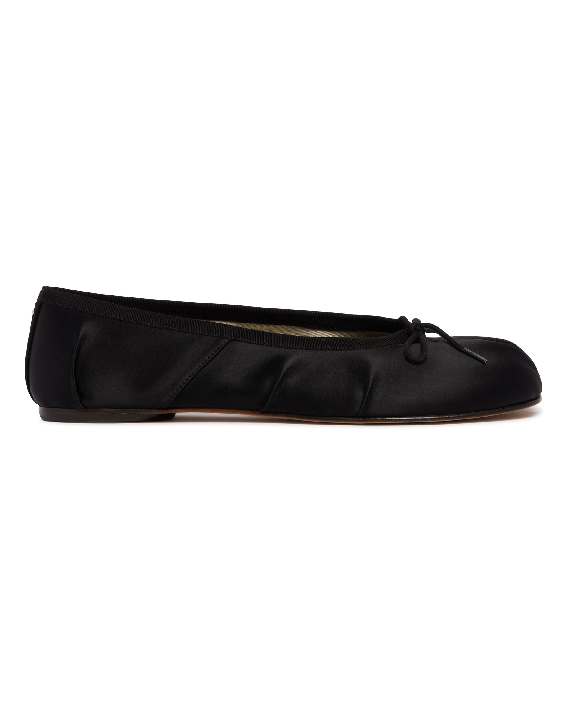 Black Tabi Satin Ballet Flats Maison margiela оригінал – Купити в Україні – вид ззаду