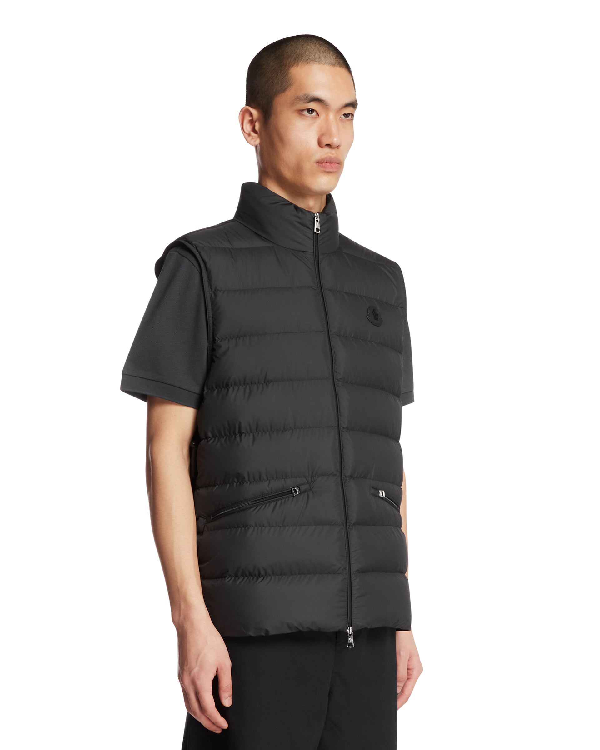 Black Lechtal Padded Gilet Moncler – Гарантія оригінальності – вид ззаду