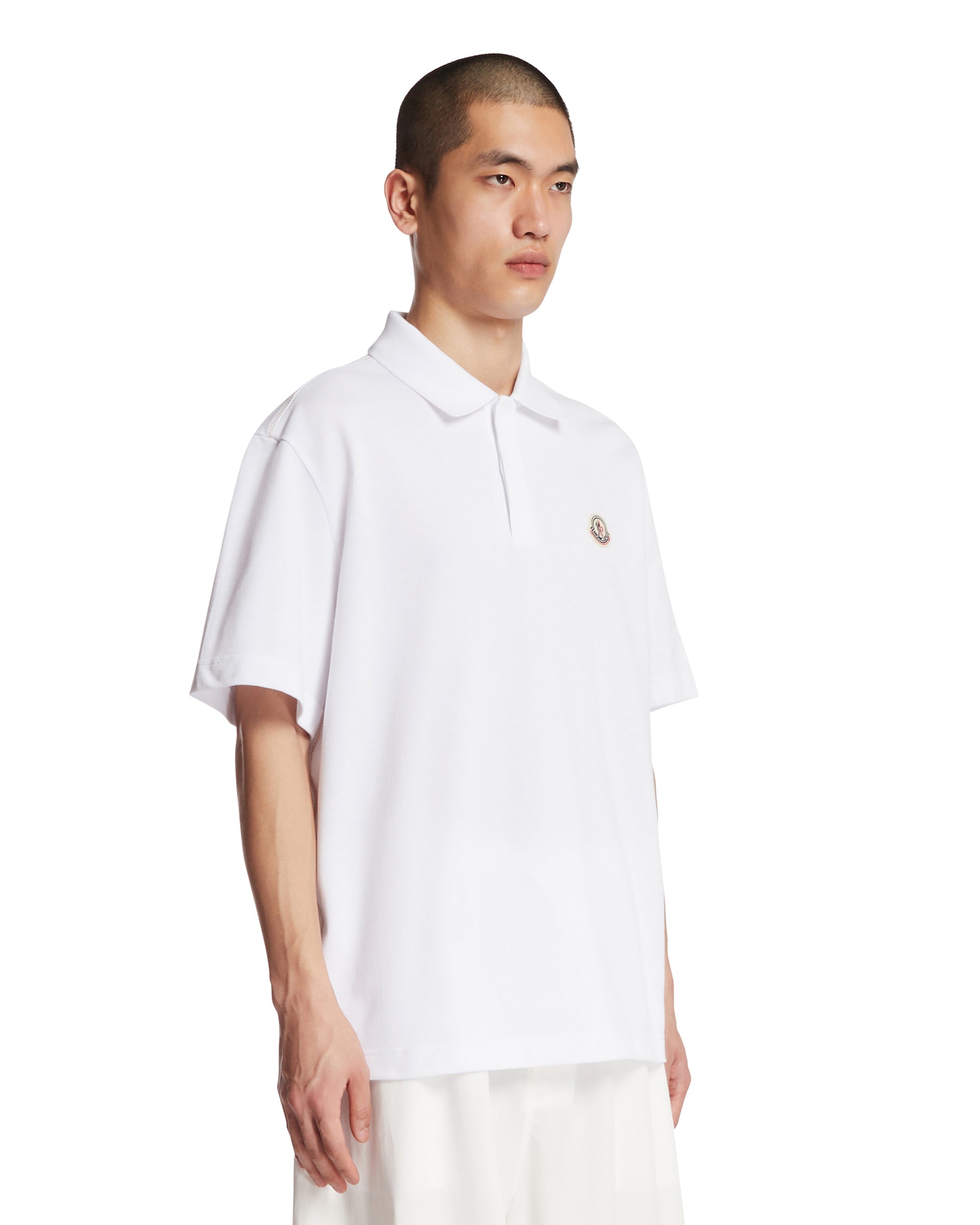 Оригінальна White Logo Polo Moncler – вид ззаду