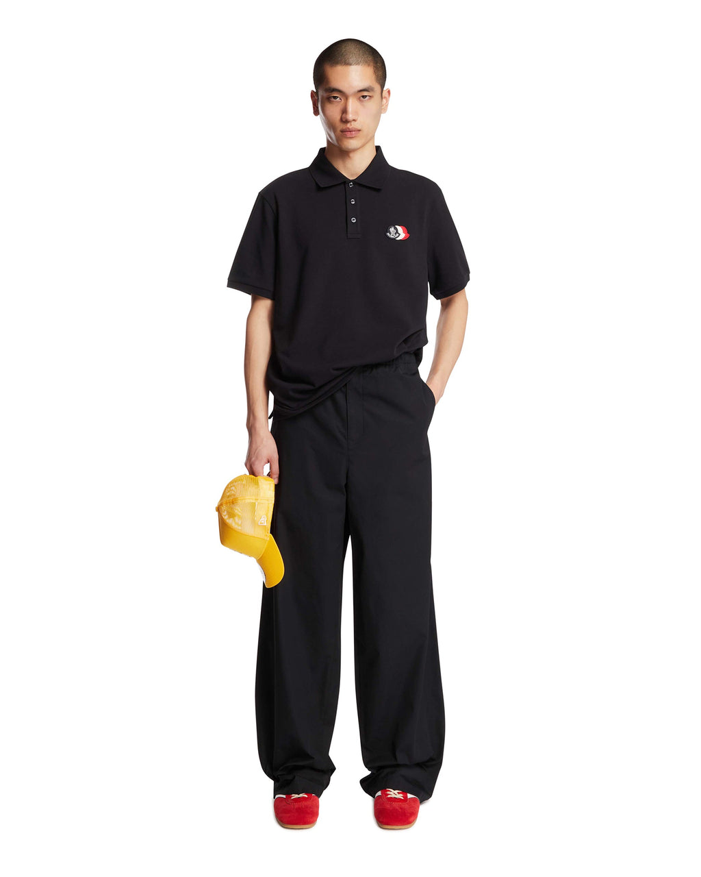 Оригінальна Blue Triple Patch Polo Shirt Moncler – детальний вид