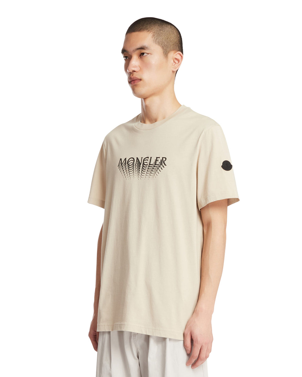 Beige Logo T-Shirt Moncler оригінал – Купити в Україні – вид ззаду