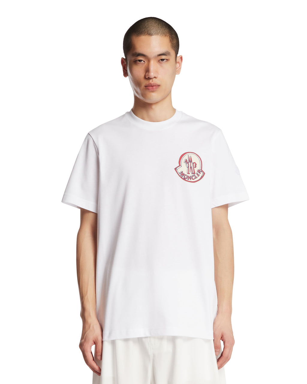 White Logo T-Shirt Moncler оригінал – Купити в Україні – боковий вид