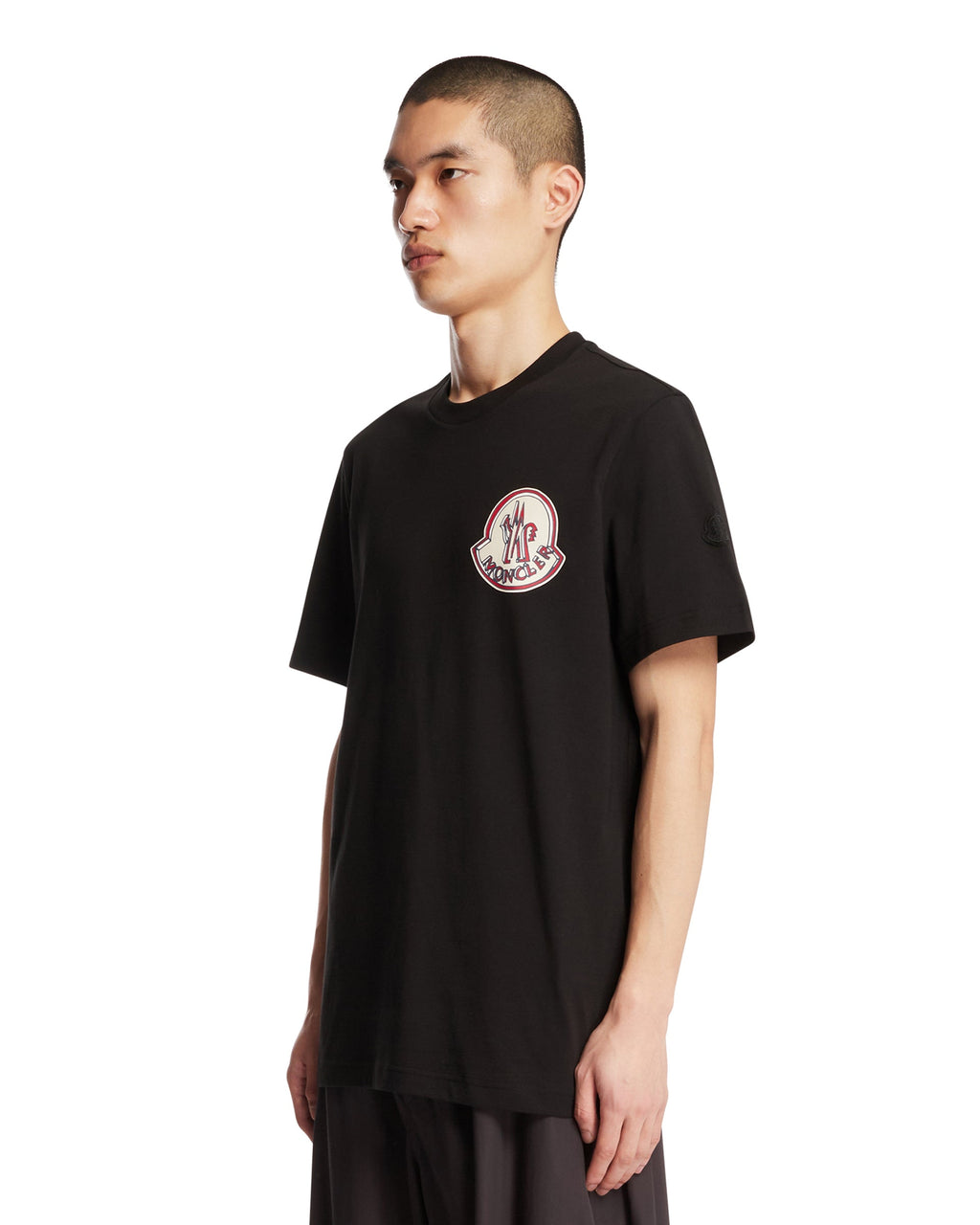 Black Logo T-Shirt Moncler – Гарантія оригінальності – вид ззаду
