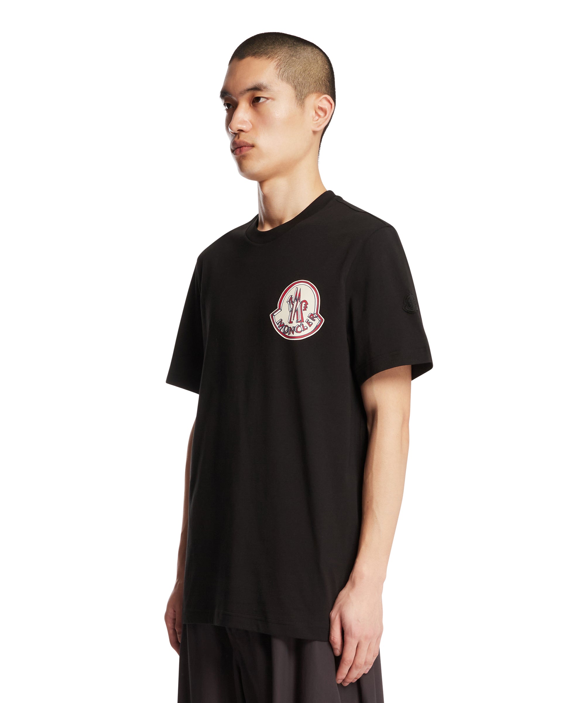 Black Logo T-Shirt Moncler – Гарантія оригінальності – вид ззаду