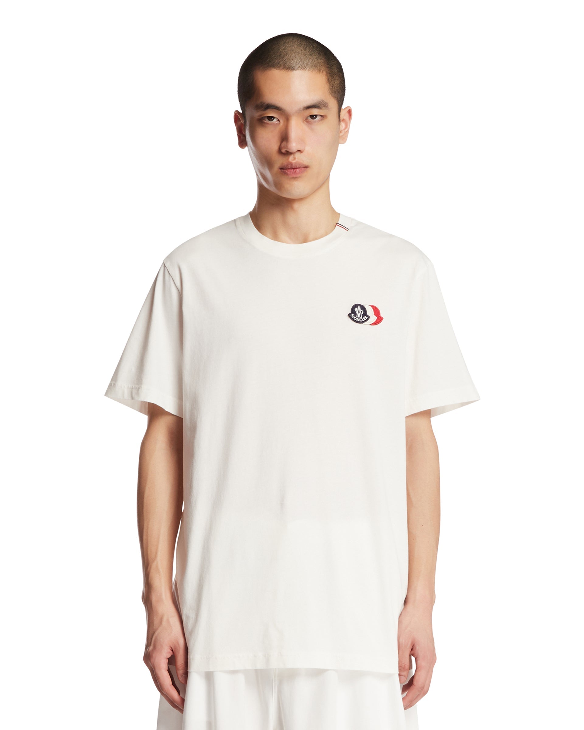 White Triple Patch T-Shirt Moncler оригінал – Купити в Україні – боковий вид