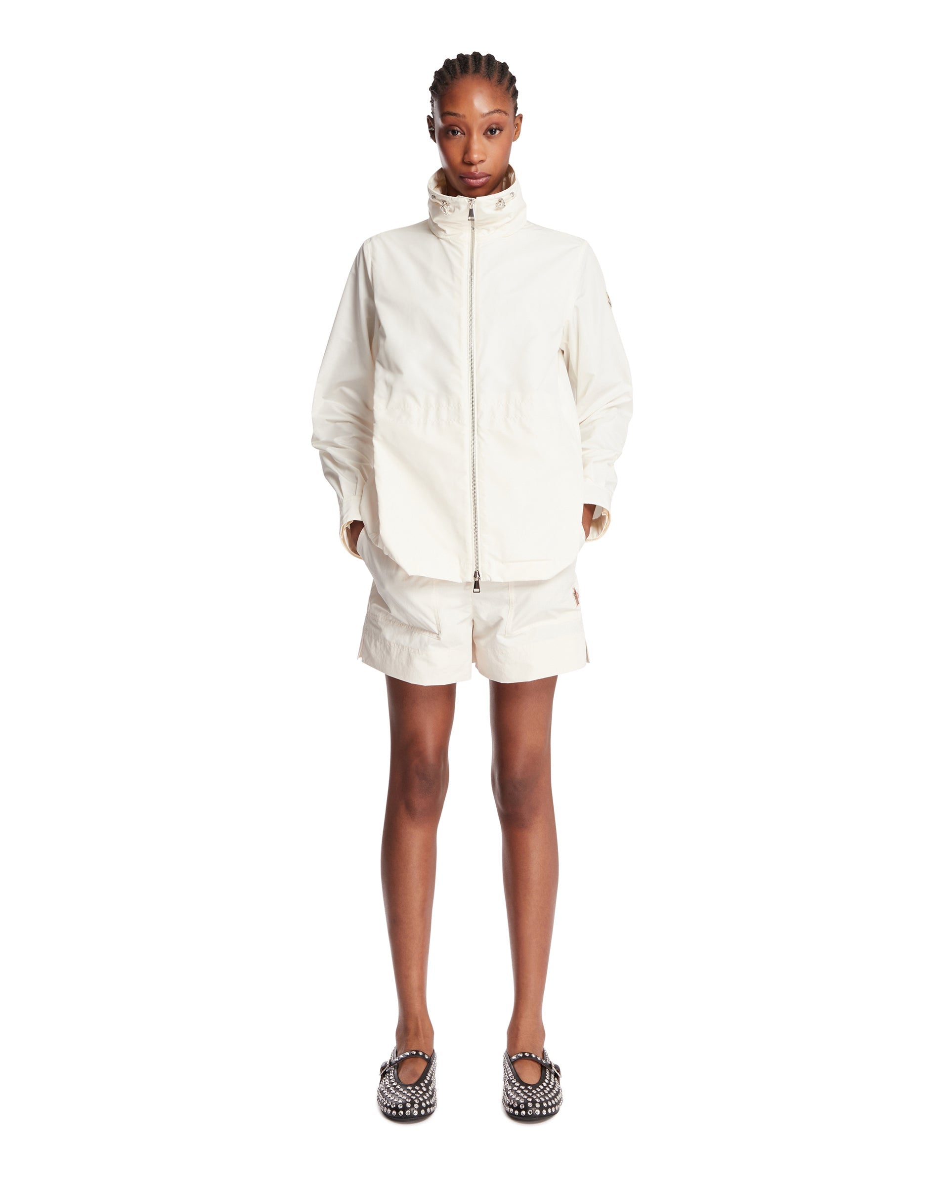 Оригінальна White Drawstring Shorts Moncler – детальний вид - MONCLER
