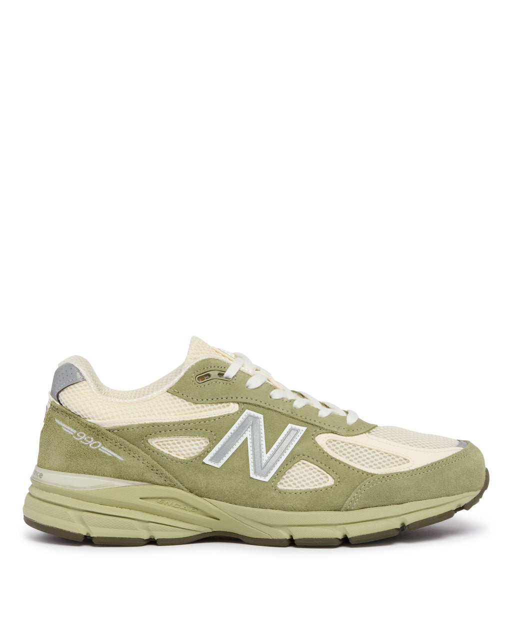 Оригінальна White And Green Made In Usa 990v4 Sneakers New balance – боковий вид