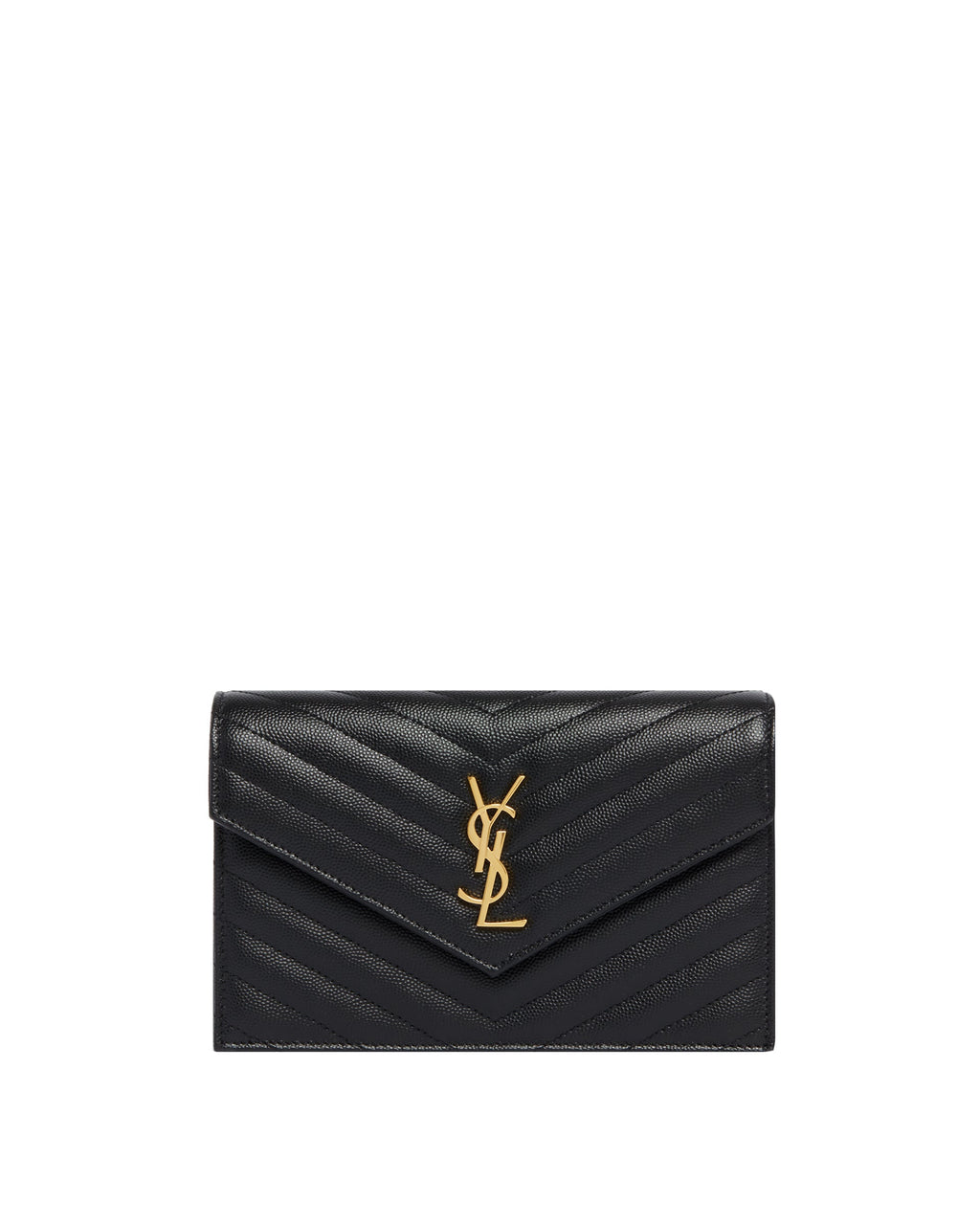 Black Cassandre Envelope Chain Wallet Saint laurent – Гарантія оригінальності – боковий вид