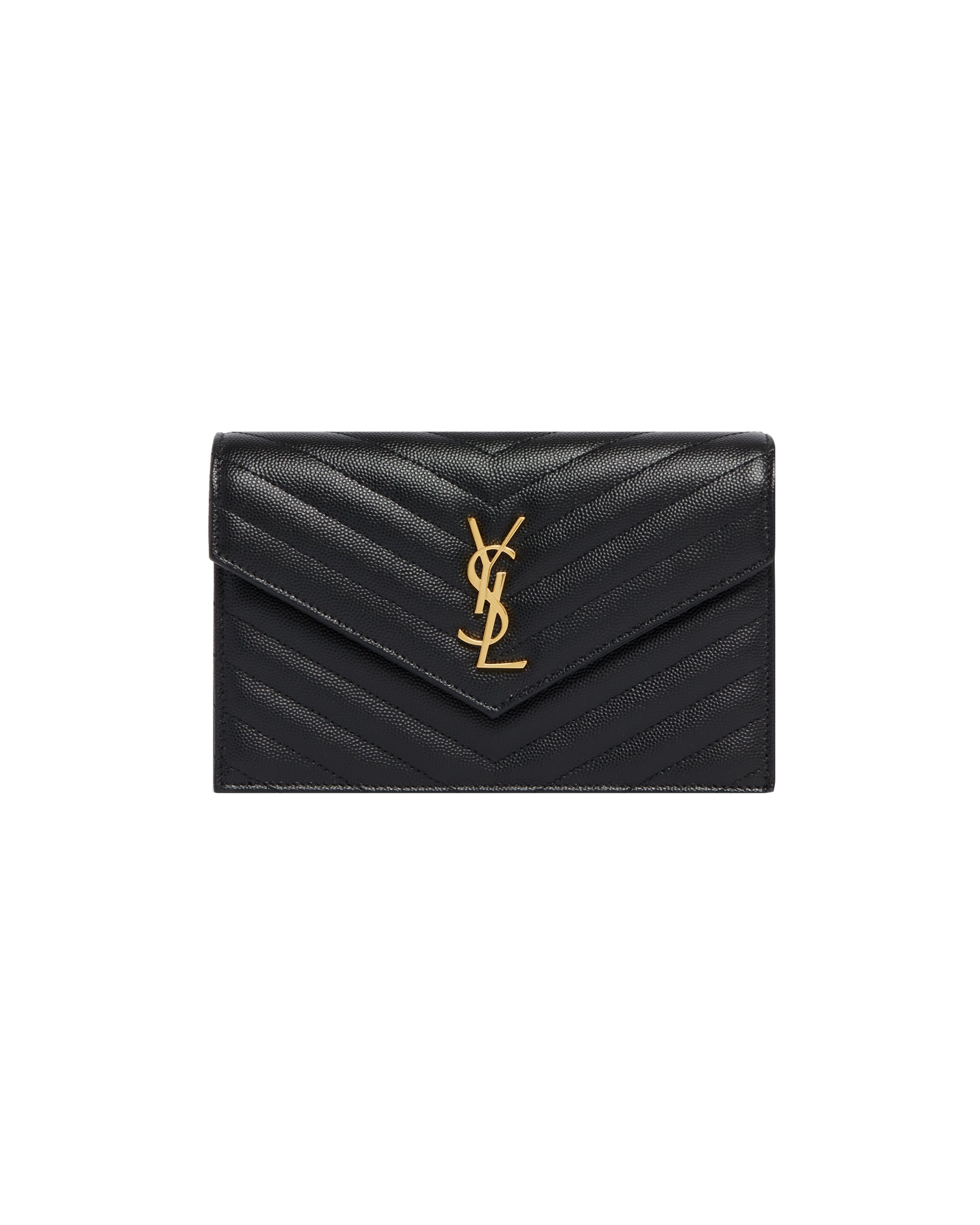 Black Cassandre Envelope Chain Wallet Saint laurent – Гарантія оригінальності – вид ззаду