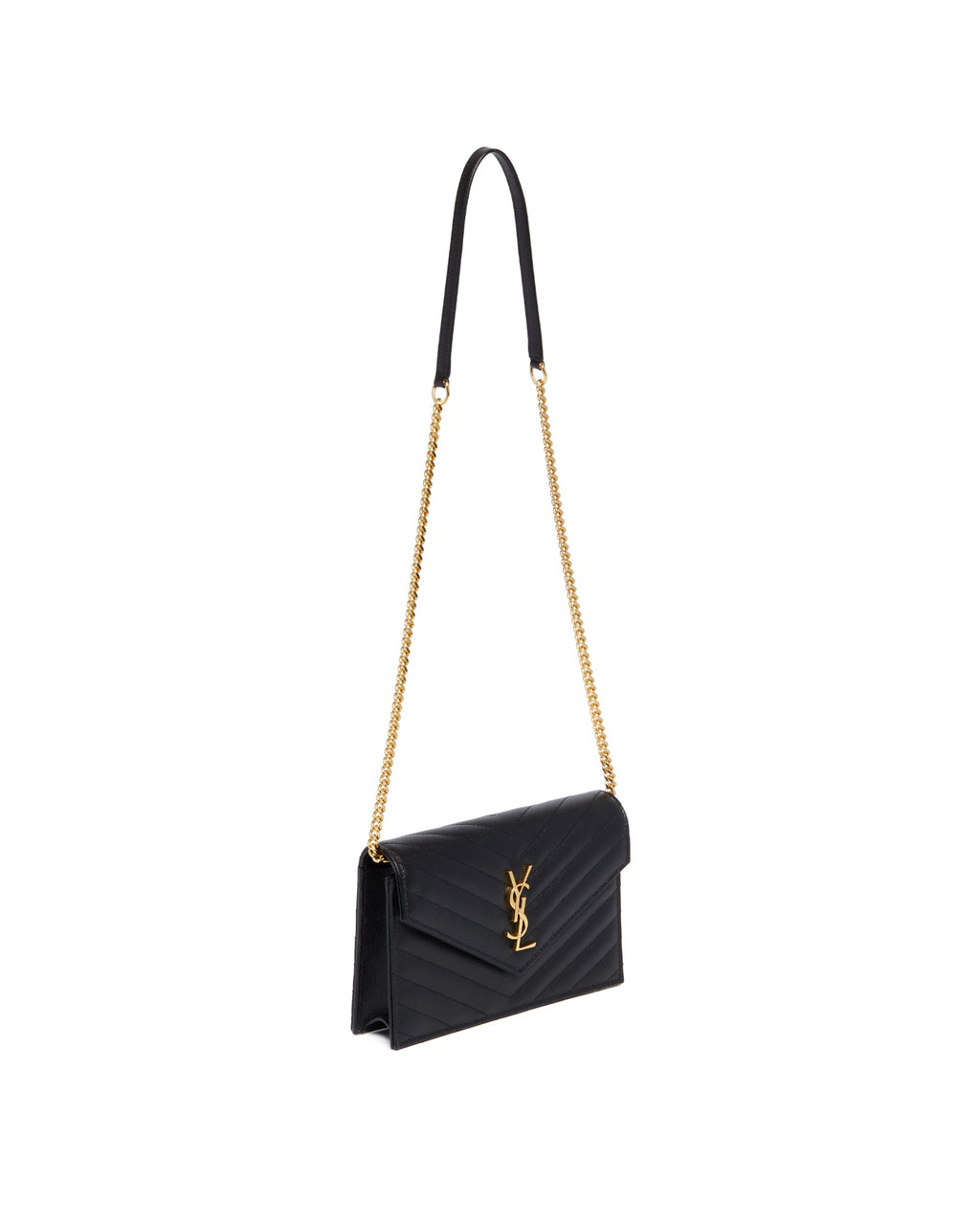 Black Cassandre Envelope Chain Wallet Saint laurent – Гарантія оригінальності – детальний вид