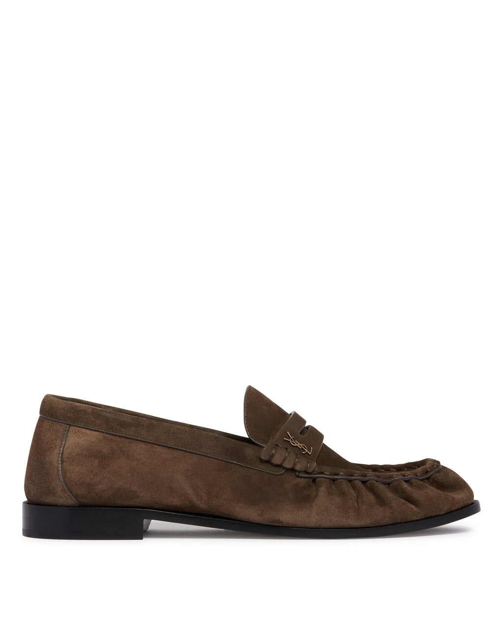 Оригінальна Brown Le Loafer Suede Loafers Saint laurent – боковий вид
