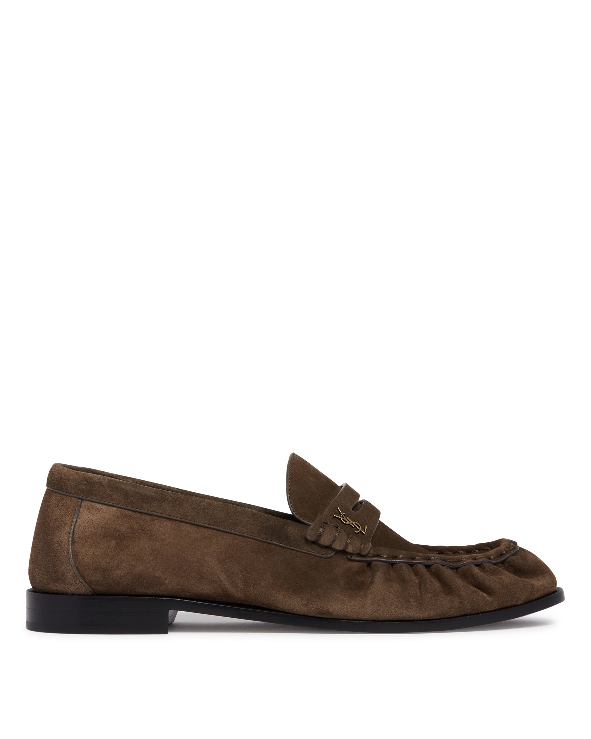 Оригінальна Brown Le Loafer Suede Loafers Saint laurent – боковий вид