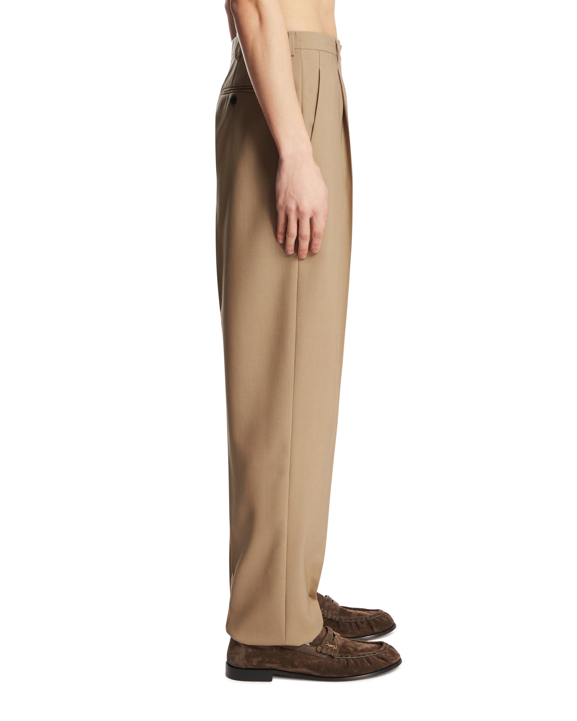 Beige Wool And Mohair Pants Saint laurent – Гарантія оригінальності – збільшений вид
