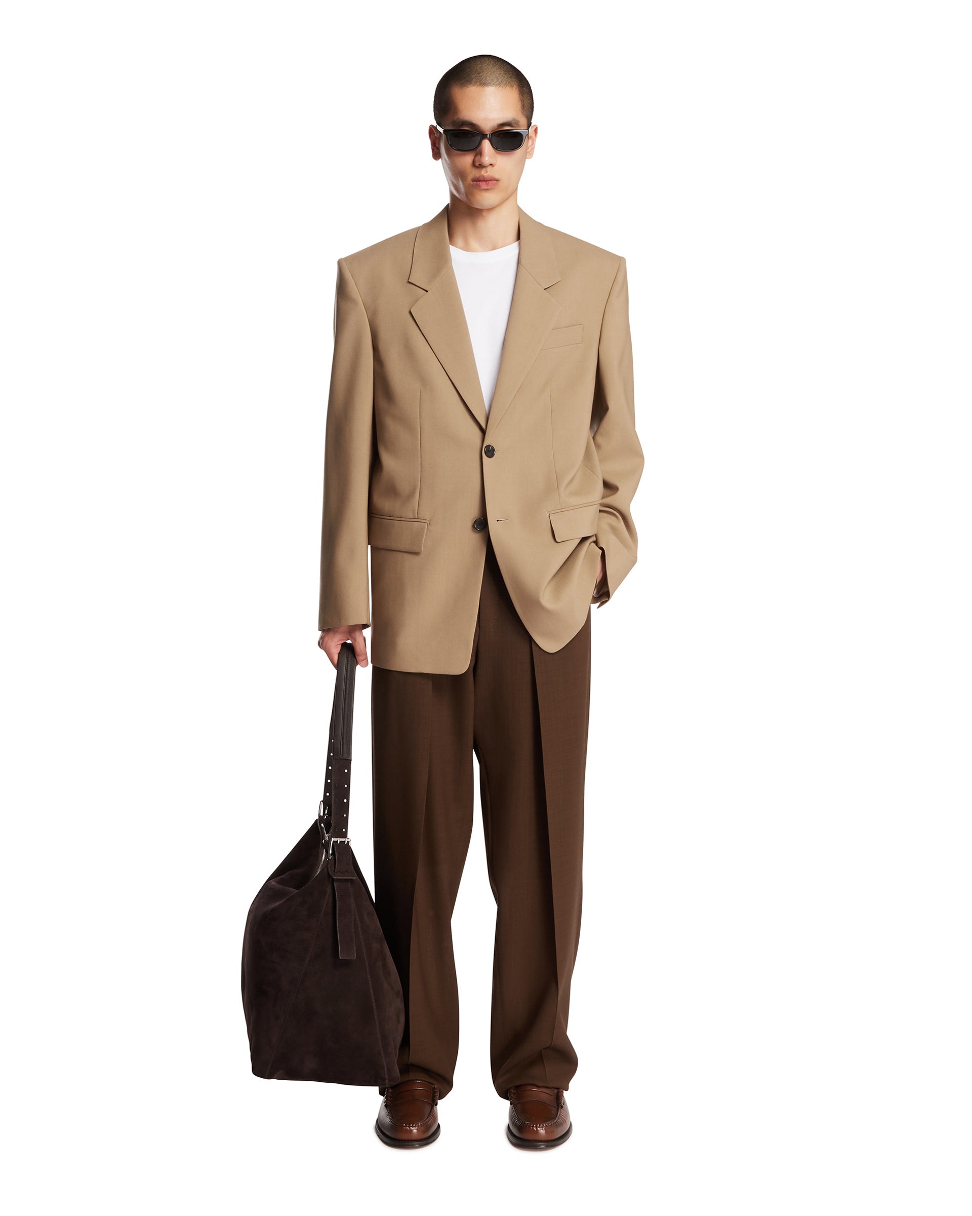 Beige Wool And Mohair Canvas Jacket Saint laurent оригінал – Купити в Україні – детальний вид