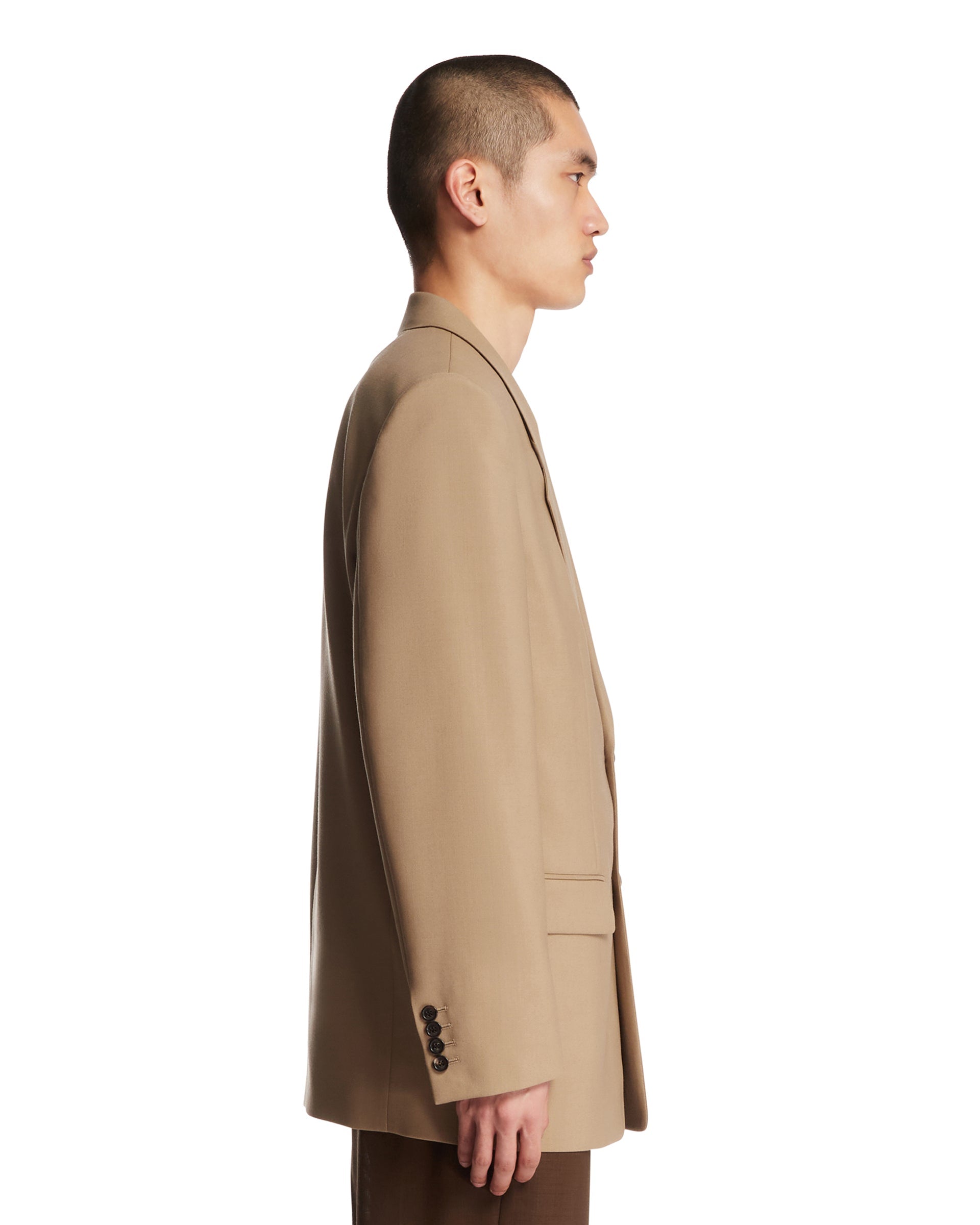 Beige Wool And Mohair Canvas Jacket Saint laurent оригінал – Купити в Україні – збільшений вид