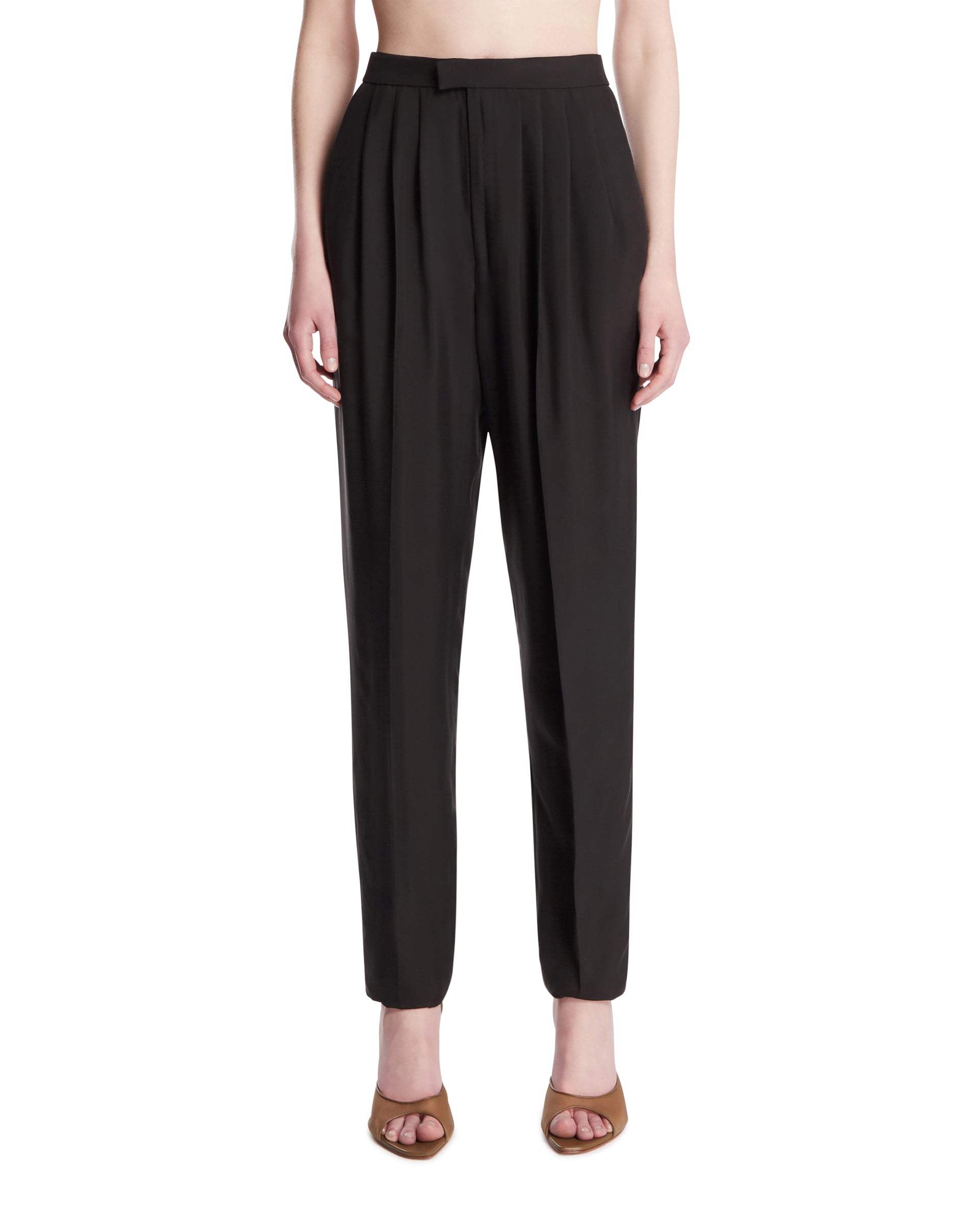 Оригінальна Black Habutai Silk Trousers Saint laurent – боковий вид
