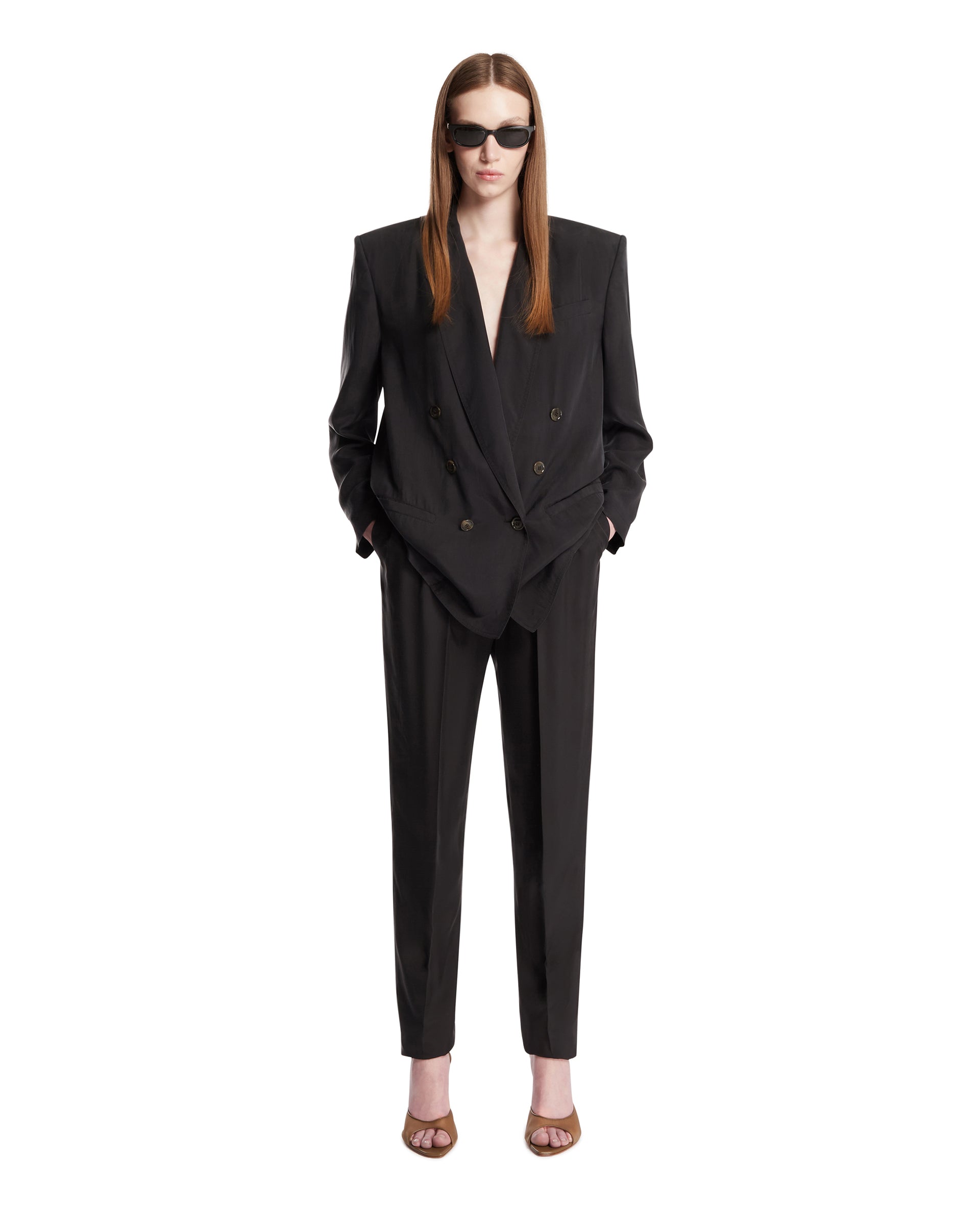 Оригінальна Black Habutai Silk Trousers Saint laurent – детальний вид