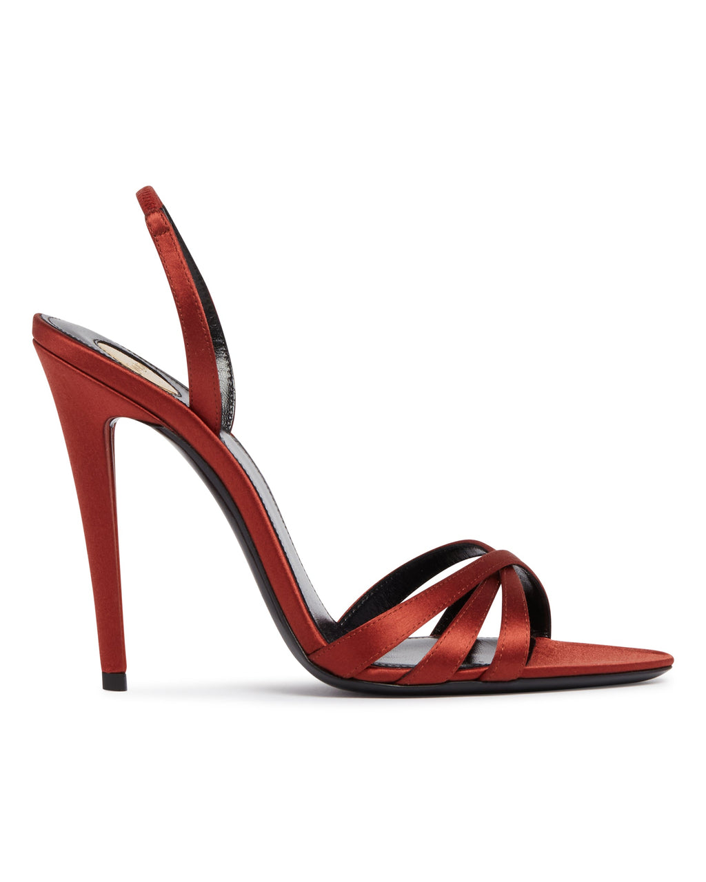 Red Kate Satin Sandals Saint laurent – Гарантія оригінальності – вид ззаду