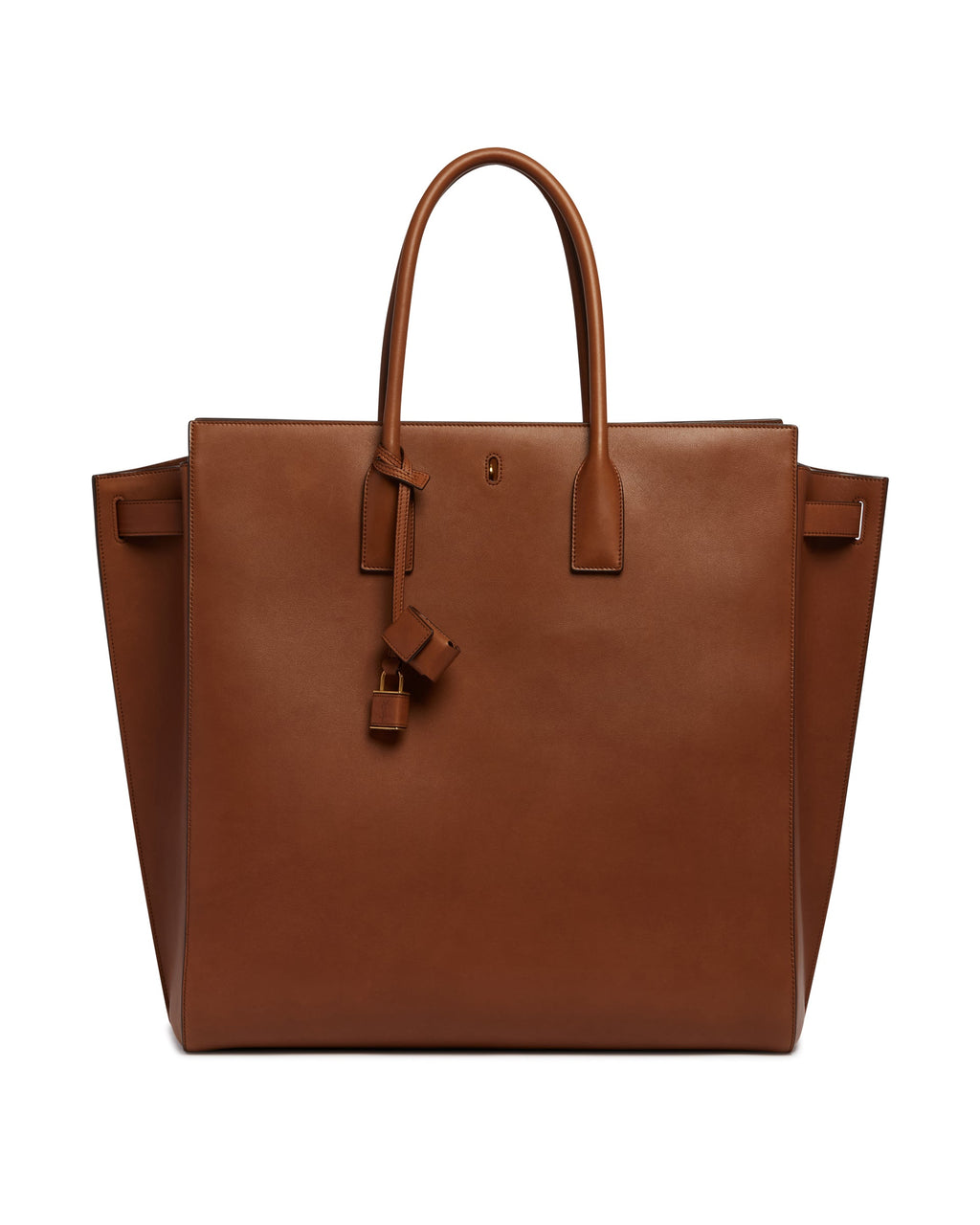 Brown Large Sac De Jour Leather Bag Saint laurent оригінал – Купити в Україні – боковий вид